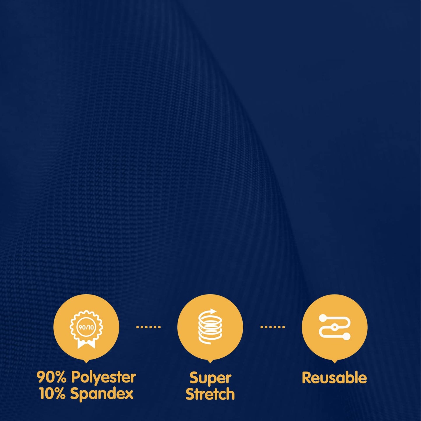 BRILLMAX 6 Pack Navy Blue Spandex Table Covers for 6 Ft Rectangle Tables - 180 GSM Thick Stretch Tablecloth Fitted, Reinforced Foot Pockets, Wrinkle Free Cloth for Wedding Banquet Party Trade Show