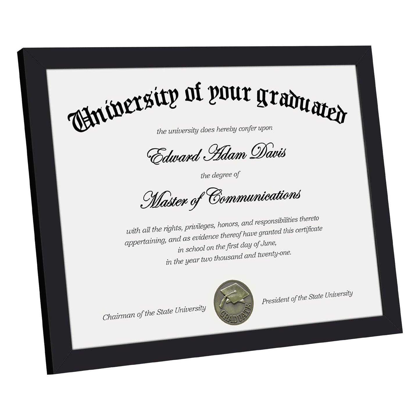 upsimples Certificate Frame with Clear Plexiglass, 8.5 by 11 Picture Diploma Document Degree Frame for Wall and Tabletop, Black, 8 Pack