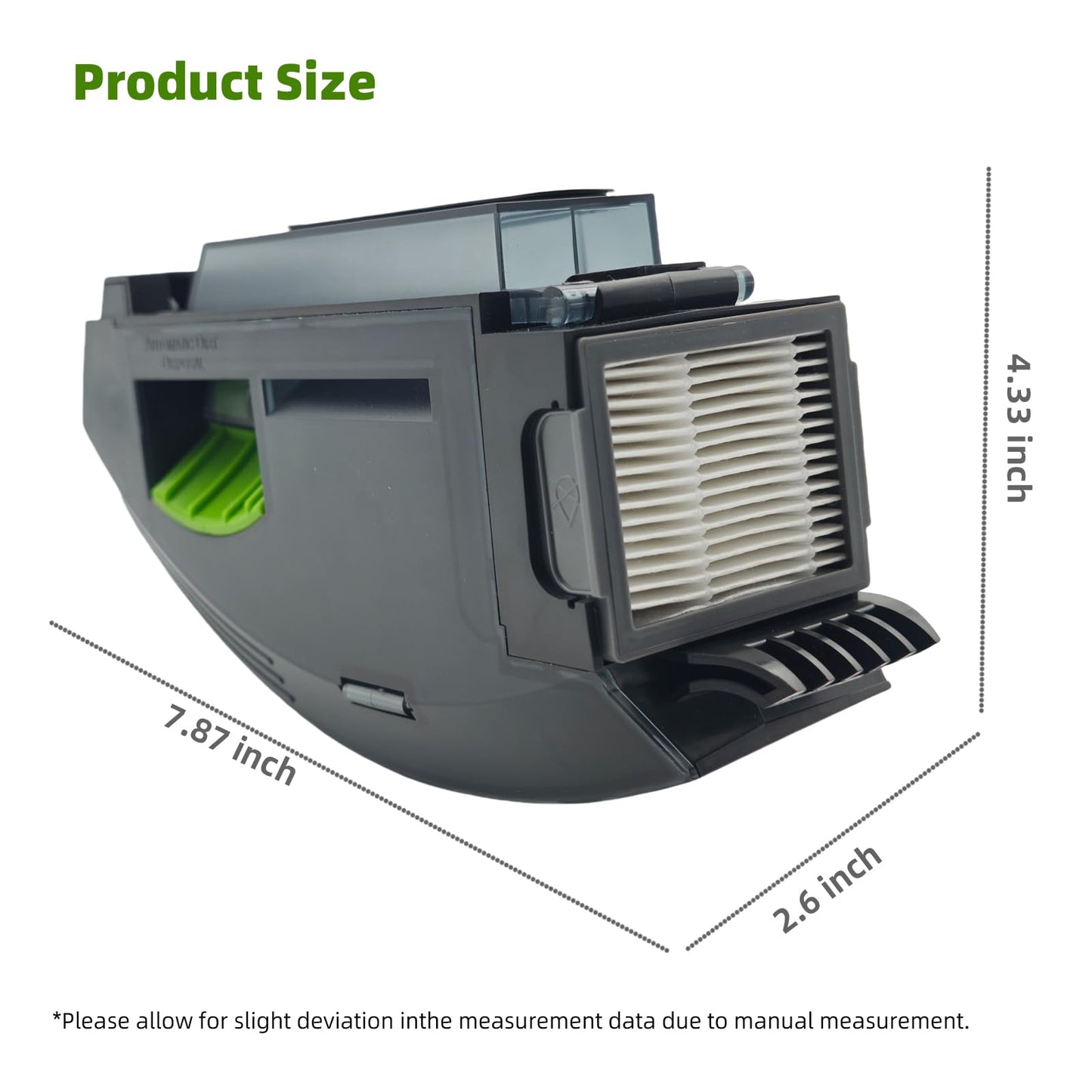 Dust Bin Box Replacement for iRobot Roomba E5 E6 E7 i1 i3 i3+ i4 i6 i6+ i7 i7+ i8 i8+ J7 Vacuum Cleaner with Automatic Dirt Disposal
