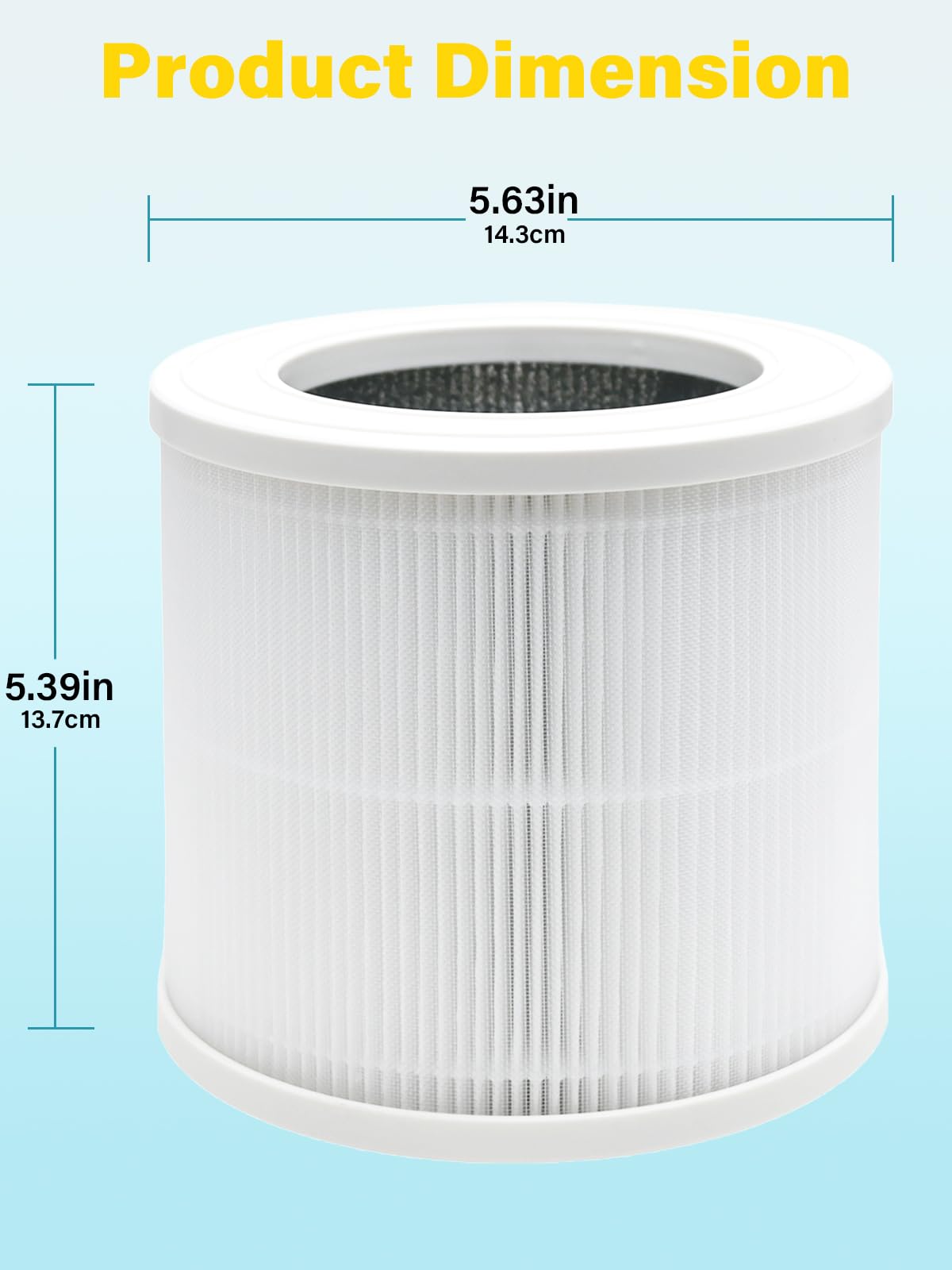 GXZ-AP01 Filter Replacement For Proton Pure Portable Air Purifier 3-in-1 Activated Carbon， 2 Packs
