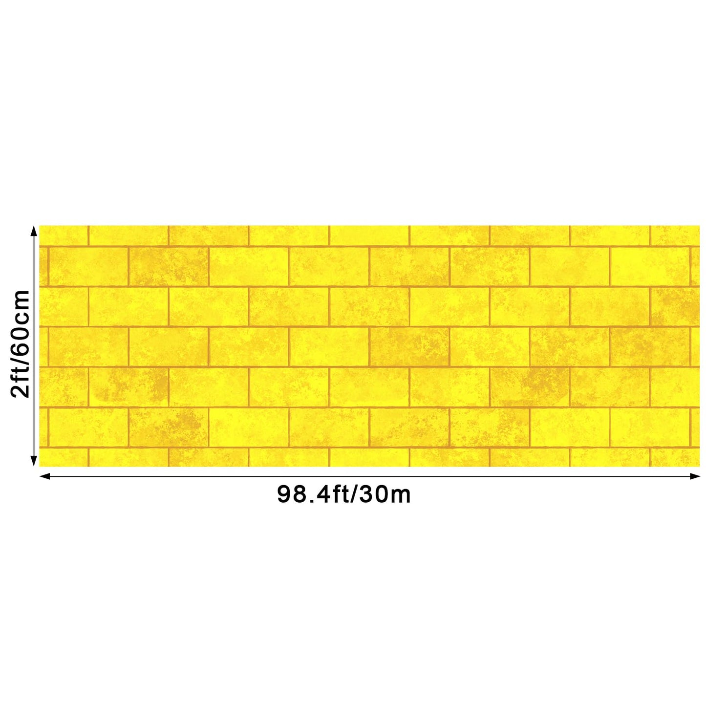 Tenceur Bulletin Board Paper 24 Inch x 100ft Fade Resistant Paper Roll for Classroom Decor (Yellow Brick)