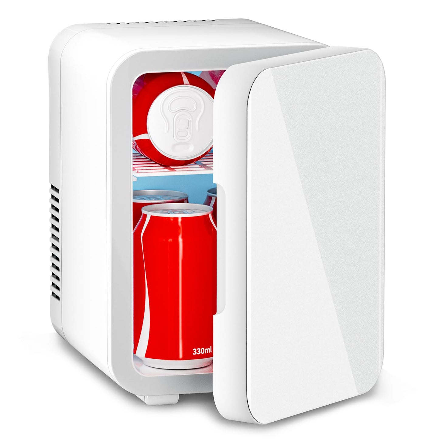 ENANCAX Mini Fridge for Bedroom - Portable 4 Liter/6 Can Cooler & Warmer for Skincare, Cosmetics, Makeup, Medicine & Food - Small Refrigerator with AC/DC Power for Home, Car, Dorm & Office