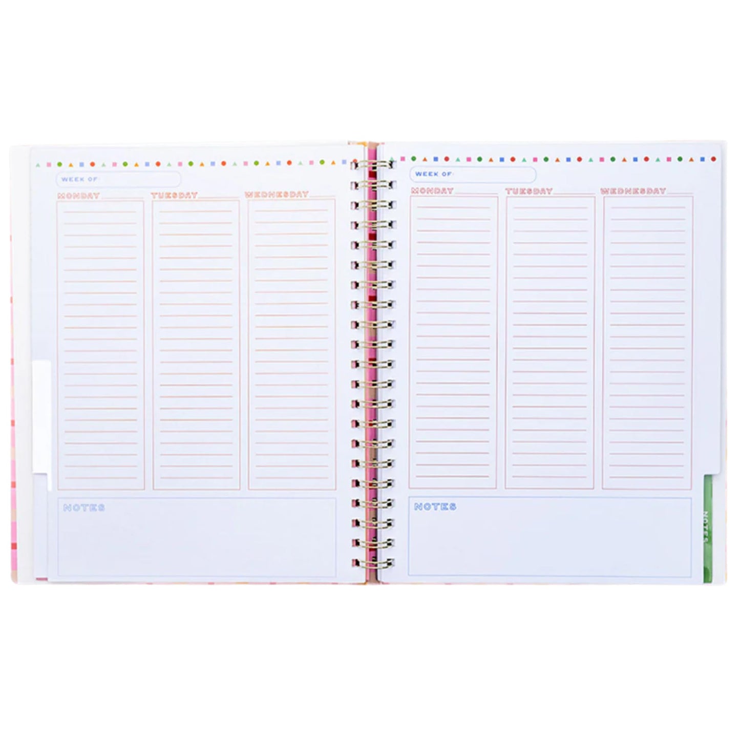 ban.do Undated Weekly Planner, Semi-Concealed Spiral Notebook with Stickers, To-Do Lists, Guided Wellness Journal, Daily Organizer for School or Office (Ready for Anything)