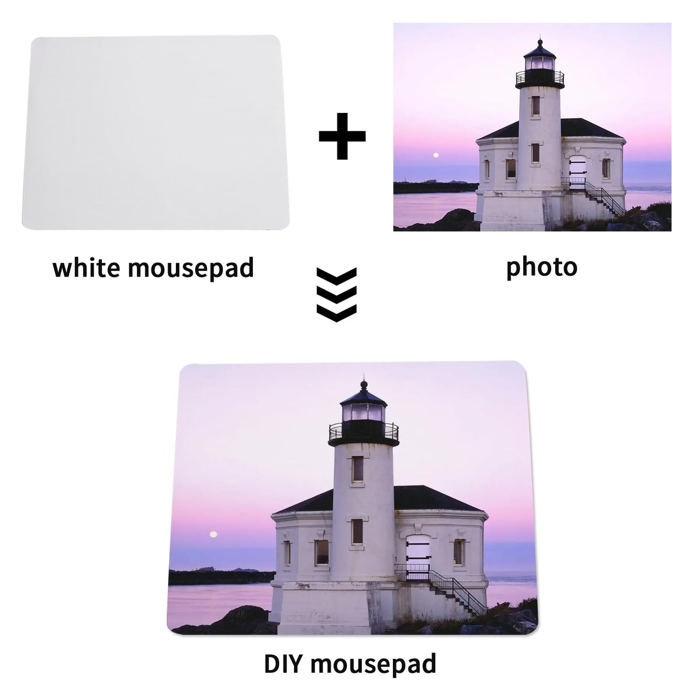 100 PCS White Mouse Pad for Heat Transfer, Bulk Mousepad for Heat Press Printing Crafts Custom Photos Non Slip Bottom 24x20x0.2CM