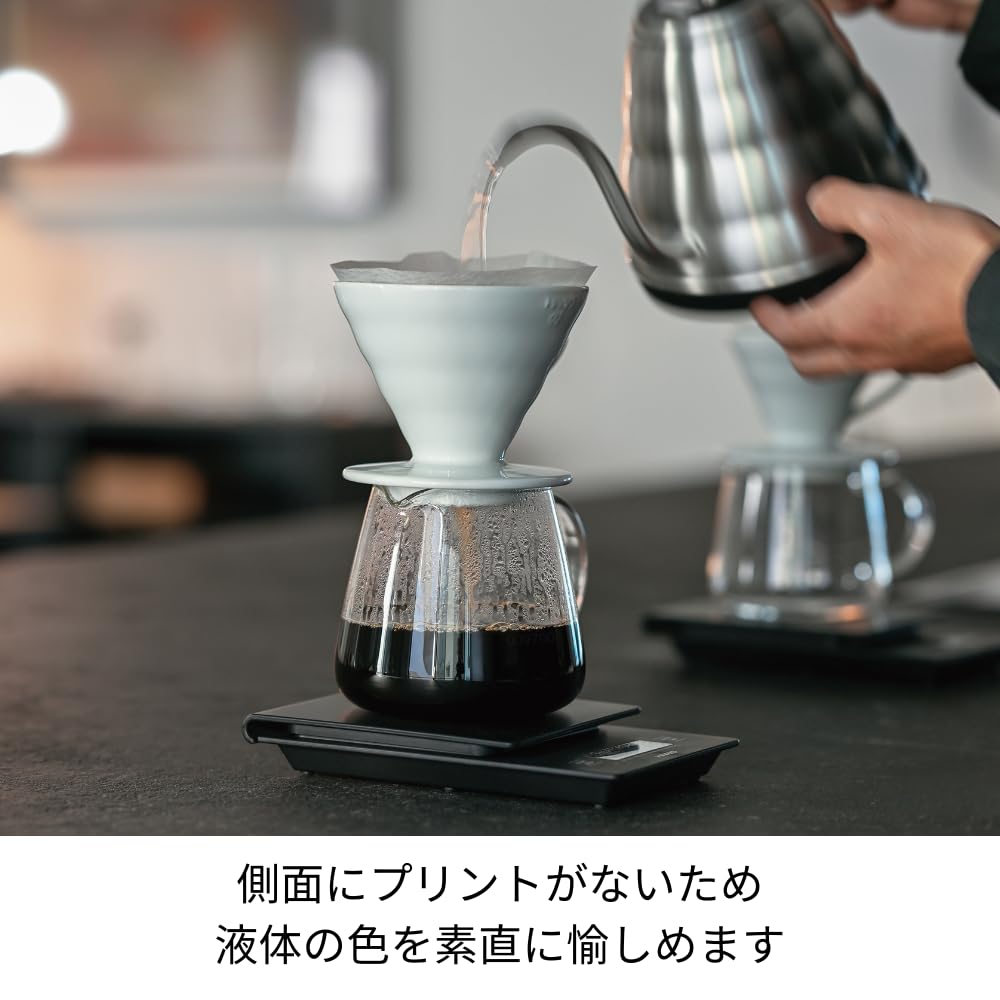 Hario VBS-60 V60 Barista Server, 600 Clear, 20.3 fl oz (600 ml), For 1-5 Cups, Microwavable, Made in Japan