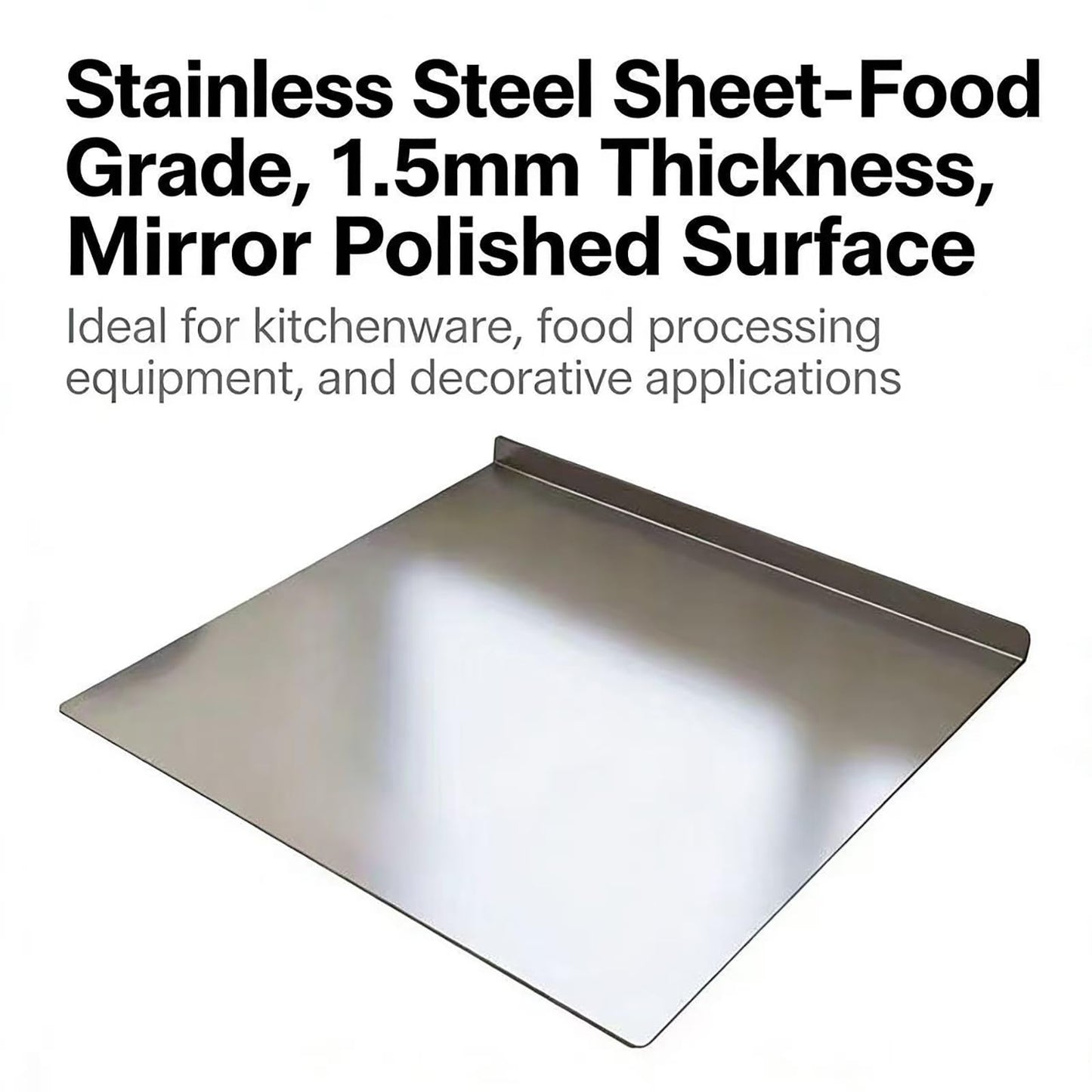 Stainless Steel Cutting Boards for The Kitchen, Suitable for Meat, Fruits, Vegetables, Bread, and Baking Large-sized Cutting Boards (19.7 x 19.7 in)