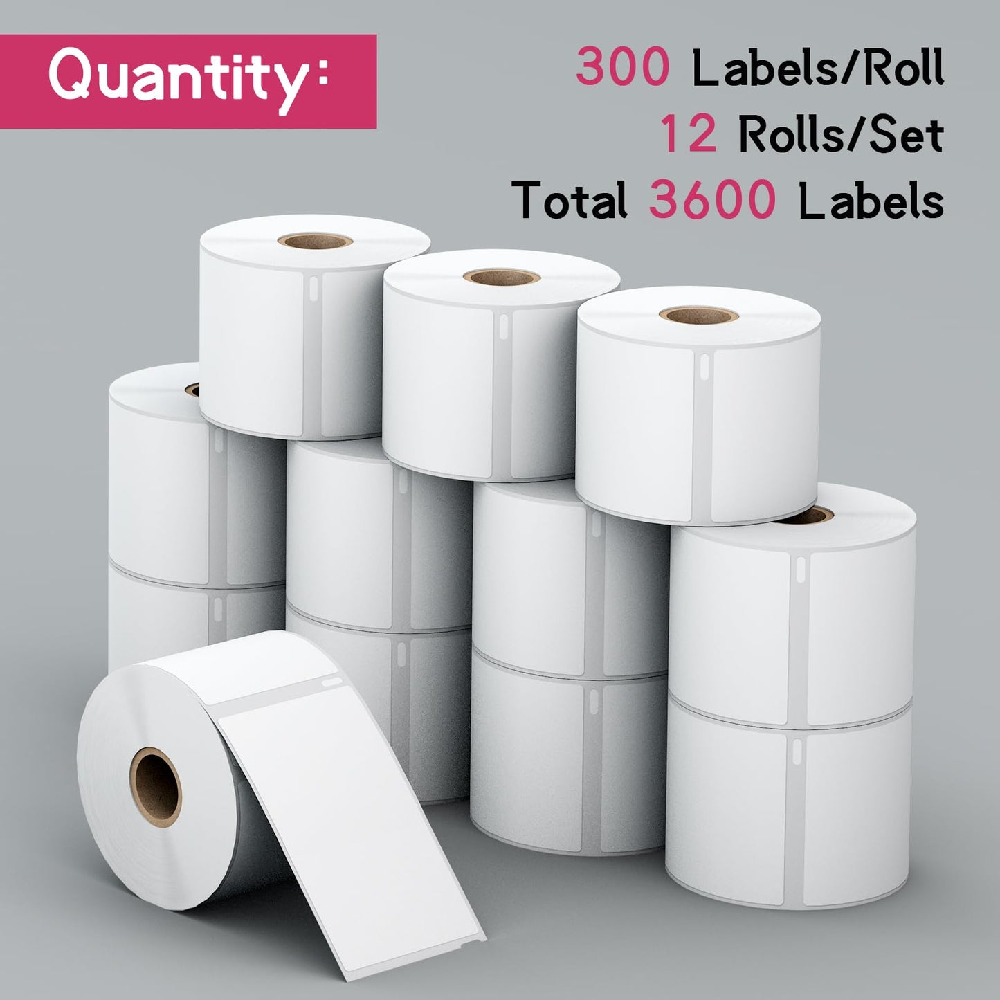 StickerTag 12 Rolls Replacement for DYMO 30256 (2-5/16" x 4") Shipping Labels, Direct Thermal Labels Perforated Compatible with DYMO Labelwriter 450, 450 Turbo, 4XL, Rollo & Zebra Desktop Printers
