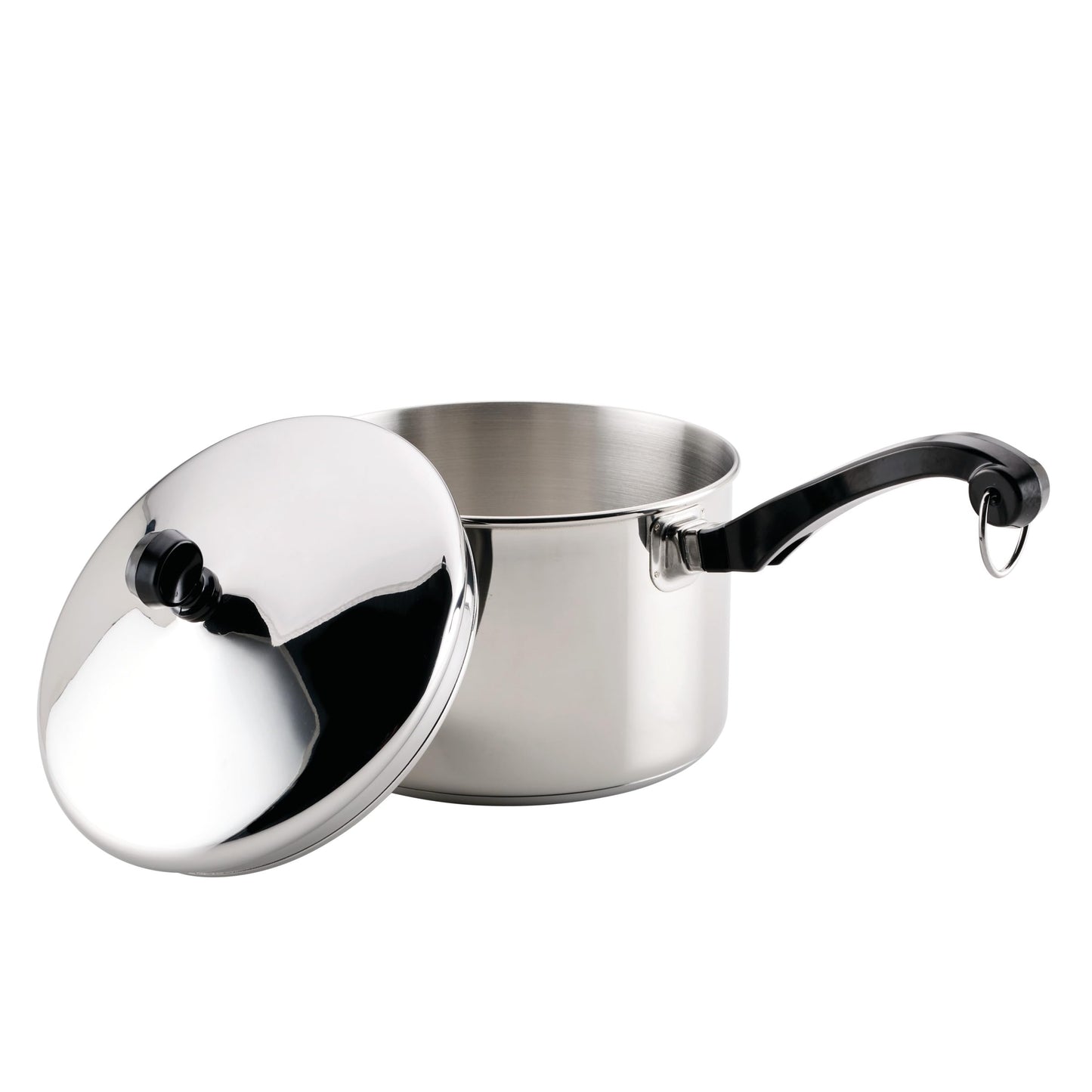 Farberware Classic Series Stainless Steel Sauce Pan with Lid, 3-Quart, Stainless Steel Pans, Induction Cookware