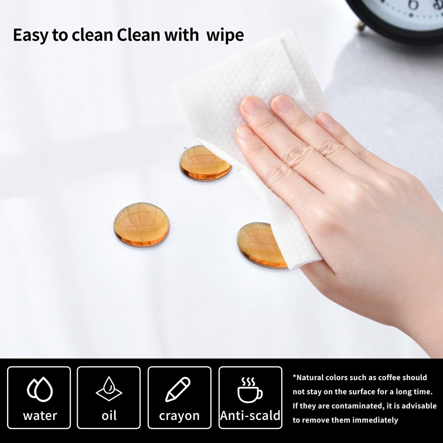 LBJFYHJN Clear Desk Mat, Non-Slip PVC Desk Protector Mat with Round Edge, Heat Resistant & Waterproof Clear Desk Writing Mat for Home and Office (63"*23.6")