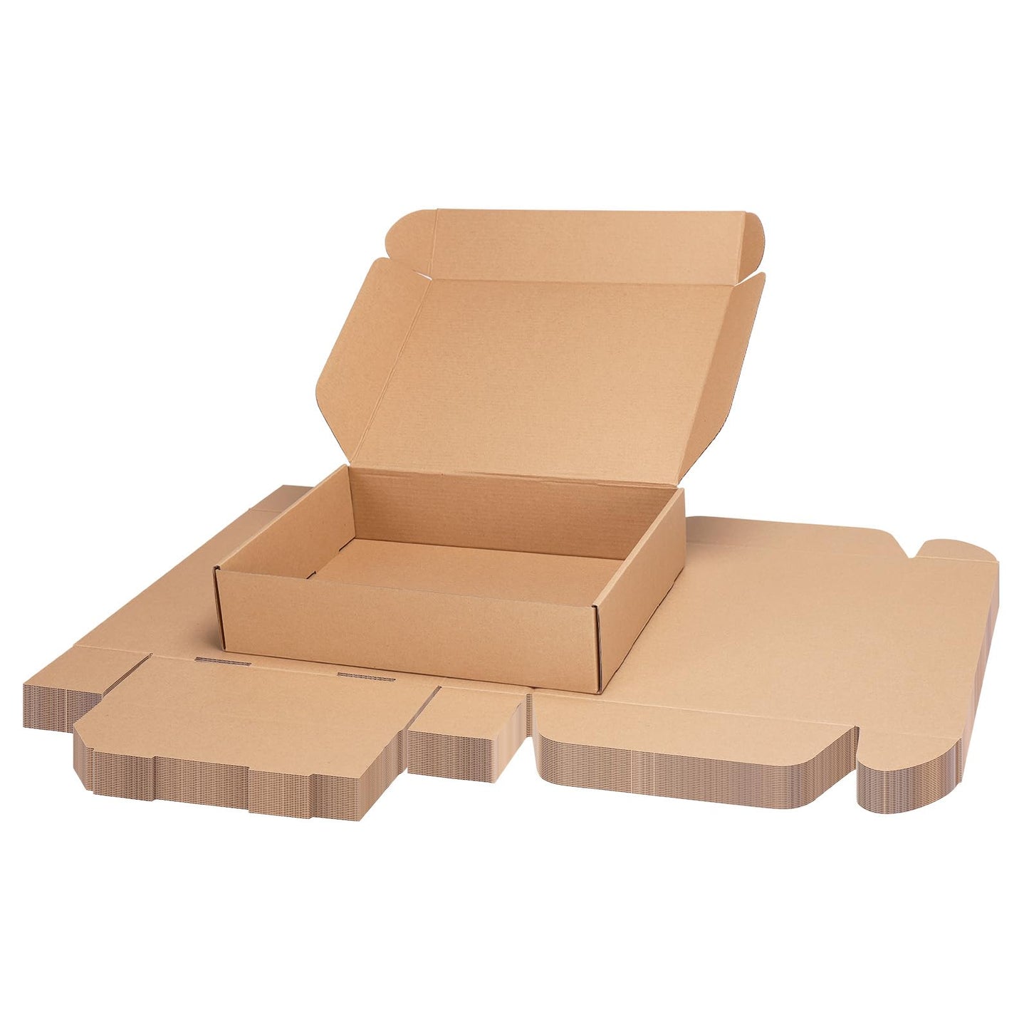 PHAREGE 13x10x3 inch Shipping Boxes Bulk 25 Pack Brown, Tab Lock Tuck Top Mailer Boxes for Packaging Small Business, Medium Cardboard Gift Boxes for Wrapping Mailing Present