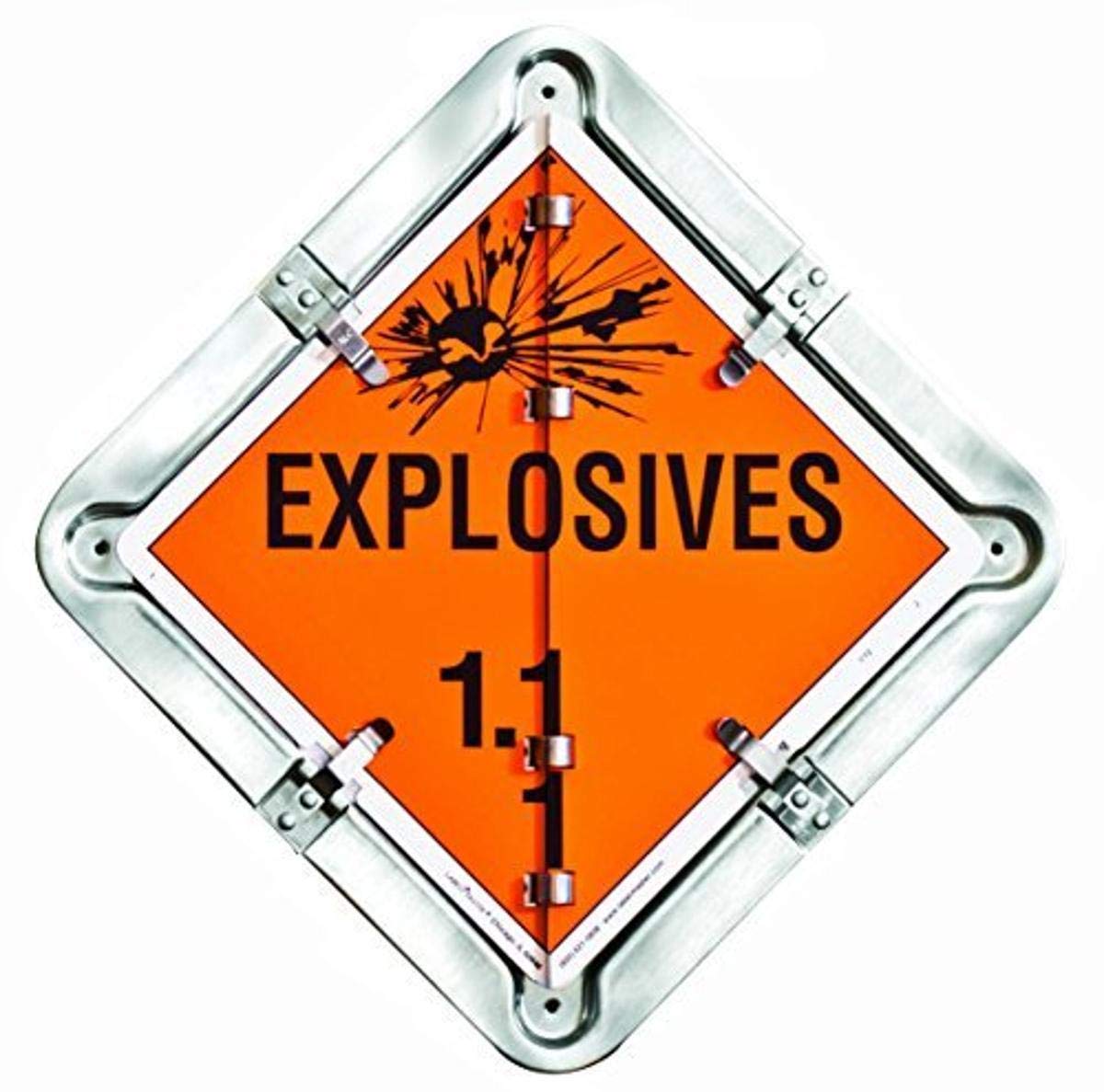 Labelmaster 81-EXPLO 7 Legend Hazmat Flip Placard System for Trailers