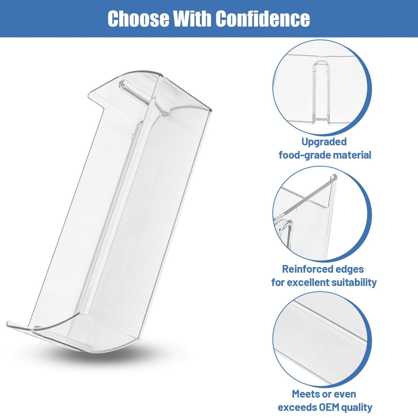 UPGRADED MAN64890501 Refrigerator Door Shelf Bin Compatible With LG Refrigerator Door Bin LRSOS2706S LRSXS2706S LRSXS2706V LRSXS2706W LRSDS2706S Fridge Gallon Shelf Door Basket Replacement Right