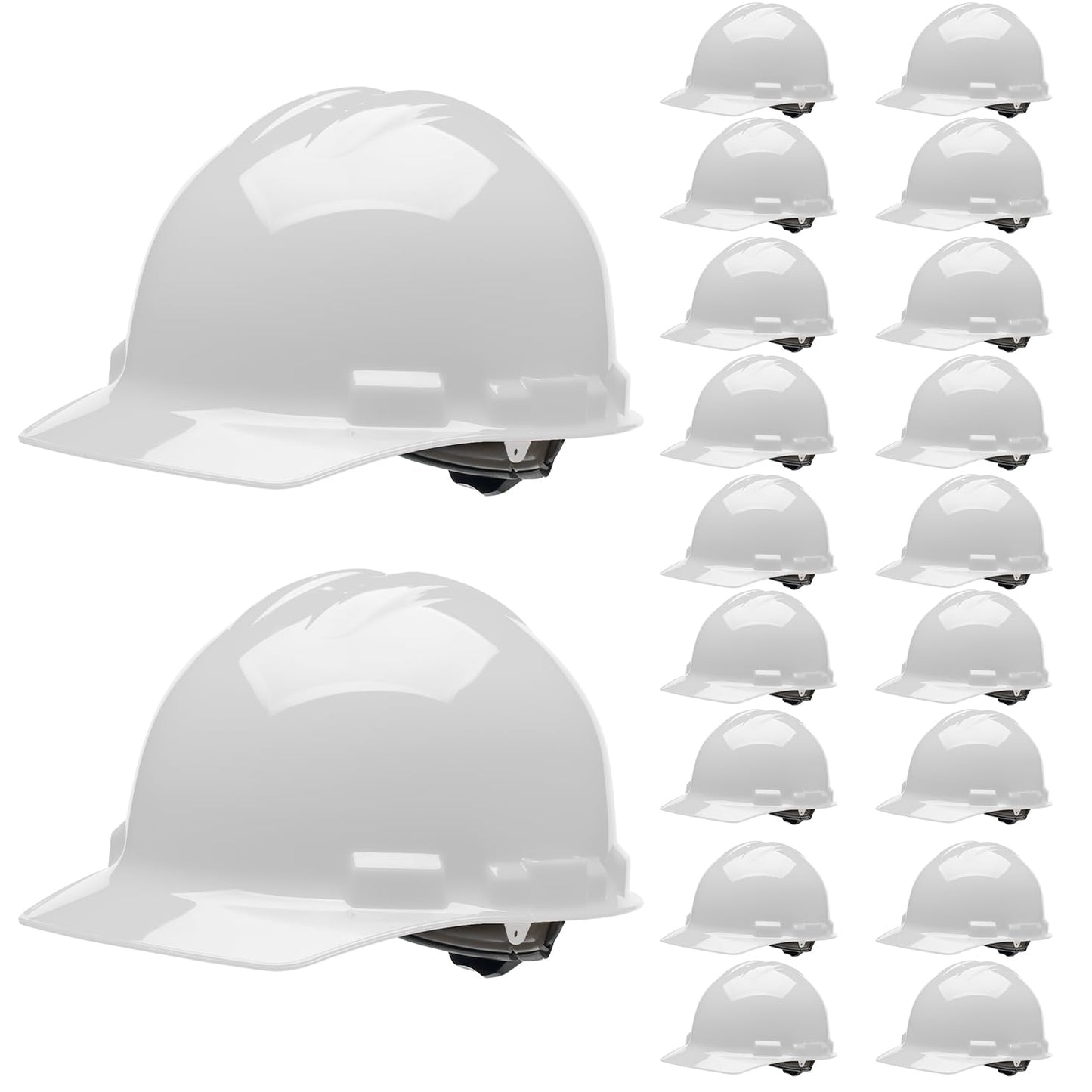 Malta Dynamics Hard Hat – Cap-Style Construction and Safety Hard Hats for Men and Women, 4 Pt. Hard Hat Suspension System, OSHA & ANSI Compliant, Made in The USA (2 Pack, White)