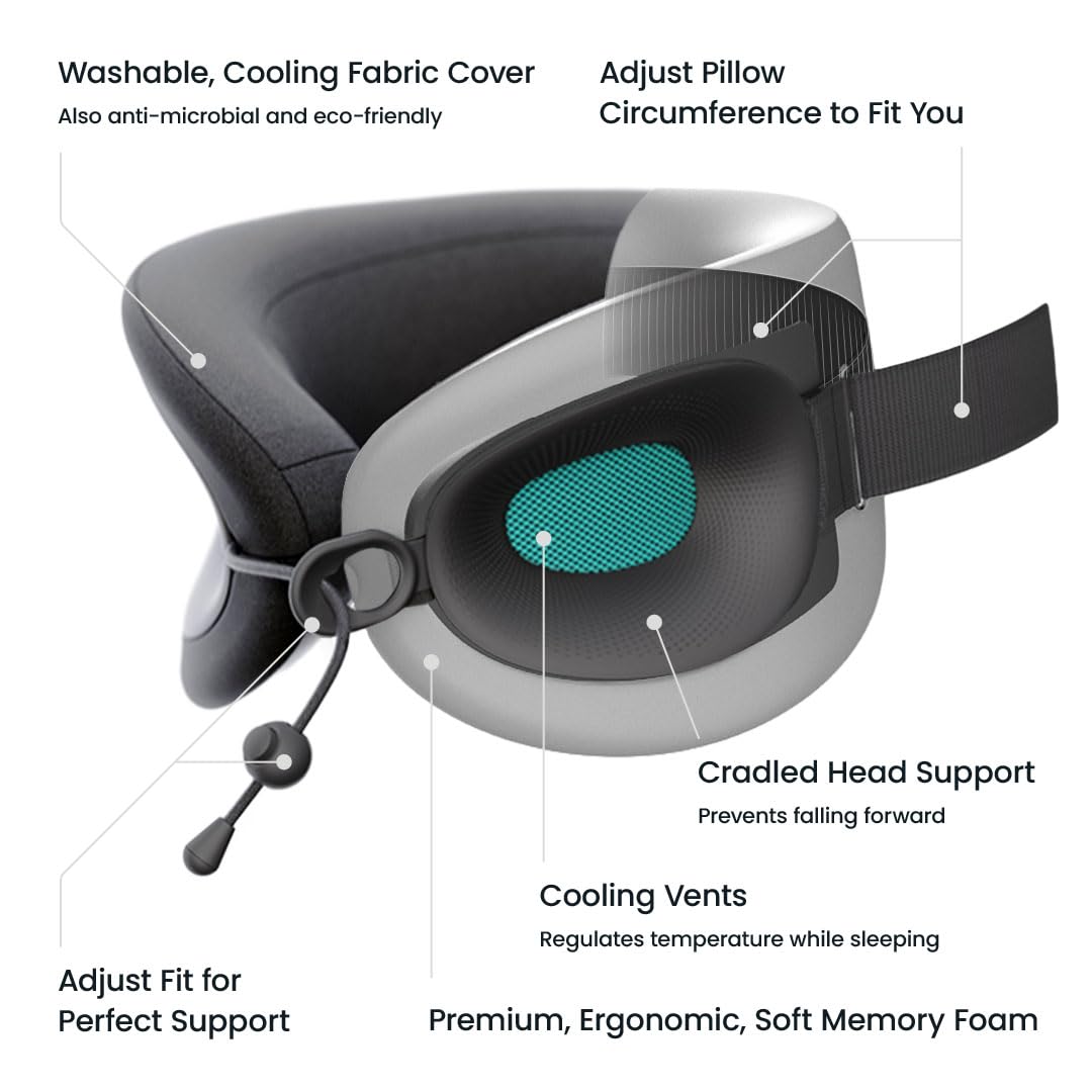 Cabeau Evolution X Travel Essential Neck Pillow - Award Winning Innovative Travel Pillow - The Only Customizable Neck Pillow that Works - Diamond