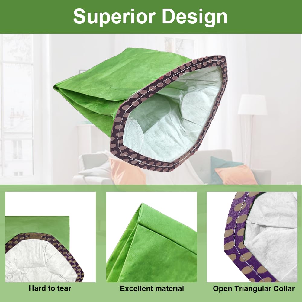 30 Pack 107314 Micro Filter Bags Compatible with ProTeam 6 QT Backpack Vacuum Cleaner: Super Coach Pro 6, ProVac FS 6, GoFit 6, GoFit 6 PLUS and GoFree Flex Pro II