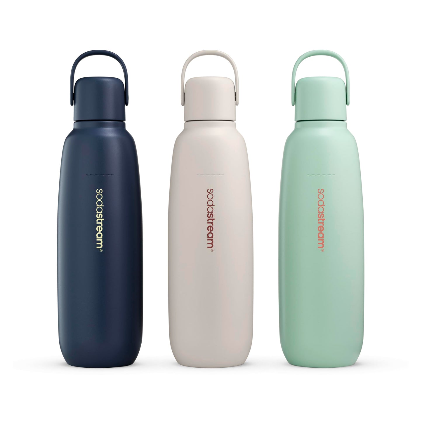 sodastream Fizz & Go Cool - All Metal Bottle (Storm) Carbonating Bottle Capacity, 0.9L
