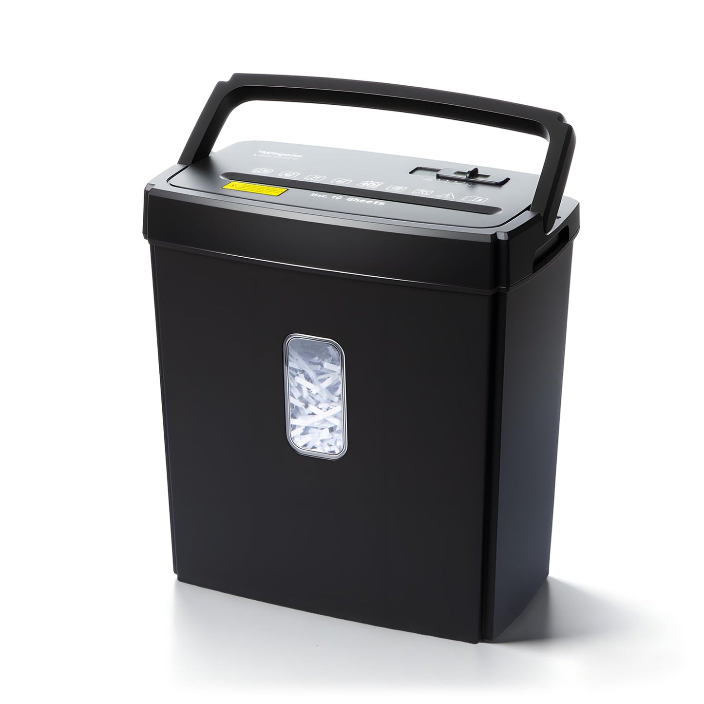 Wingwise Paper Shredder for Home Office, 10 Sheets Cross Cut Credit Card Shredder with 4 Gallons Basket, Portable Handle, P-4 High Security