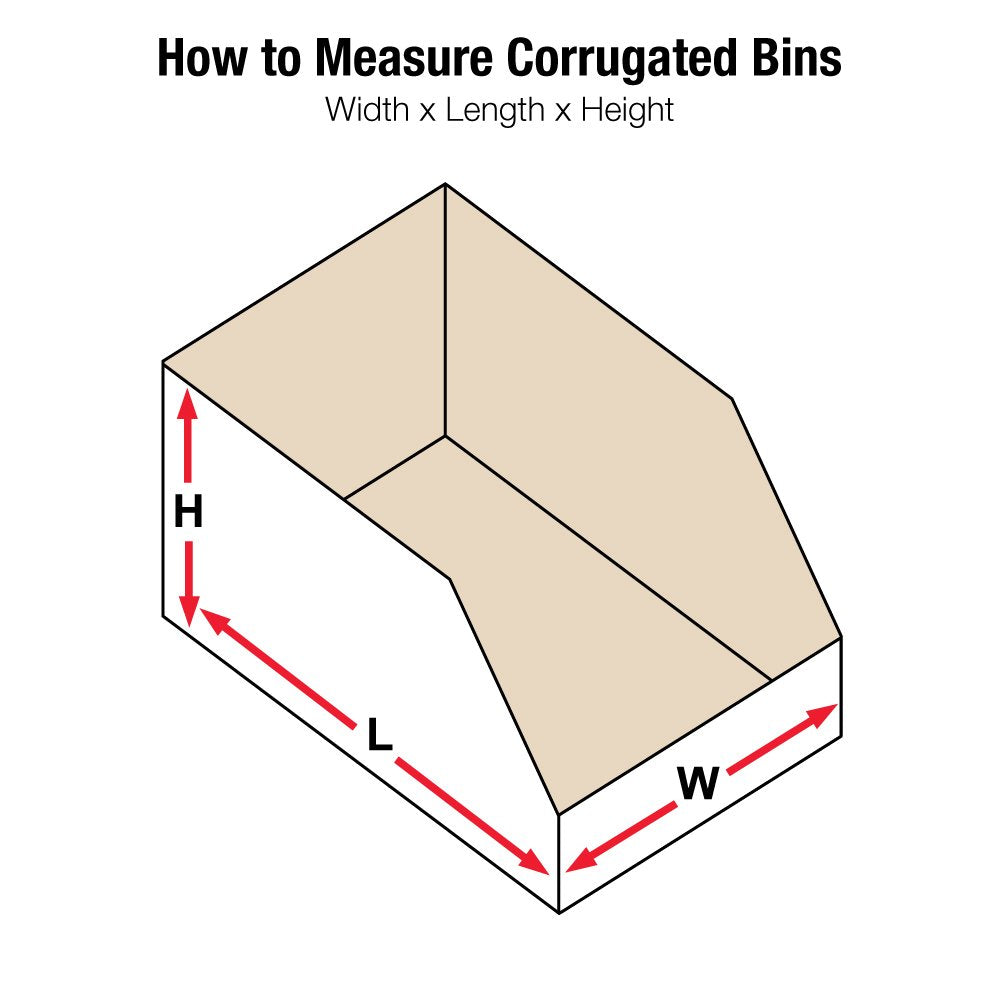 Box USA Storage Bins Medium 3"L x 18"W x 4 1/2"H 25-Pack - Corrugated Cardboard Box for Packing, Moving, and Storage