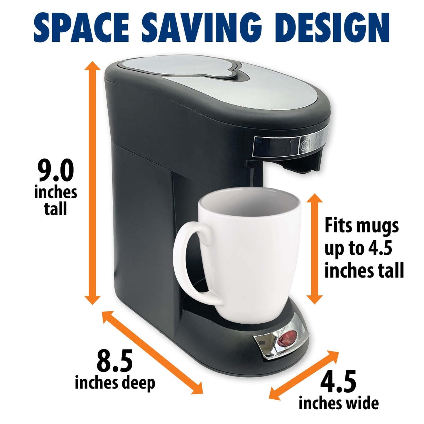 Café Valet Single Serve Coffee Maker, Brews 10 Ounces of Coffee or Hot Water, Compatible with Café Valet Coffee Packs