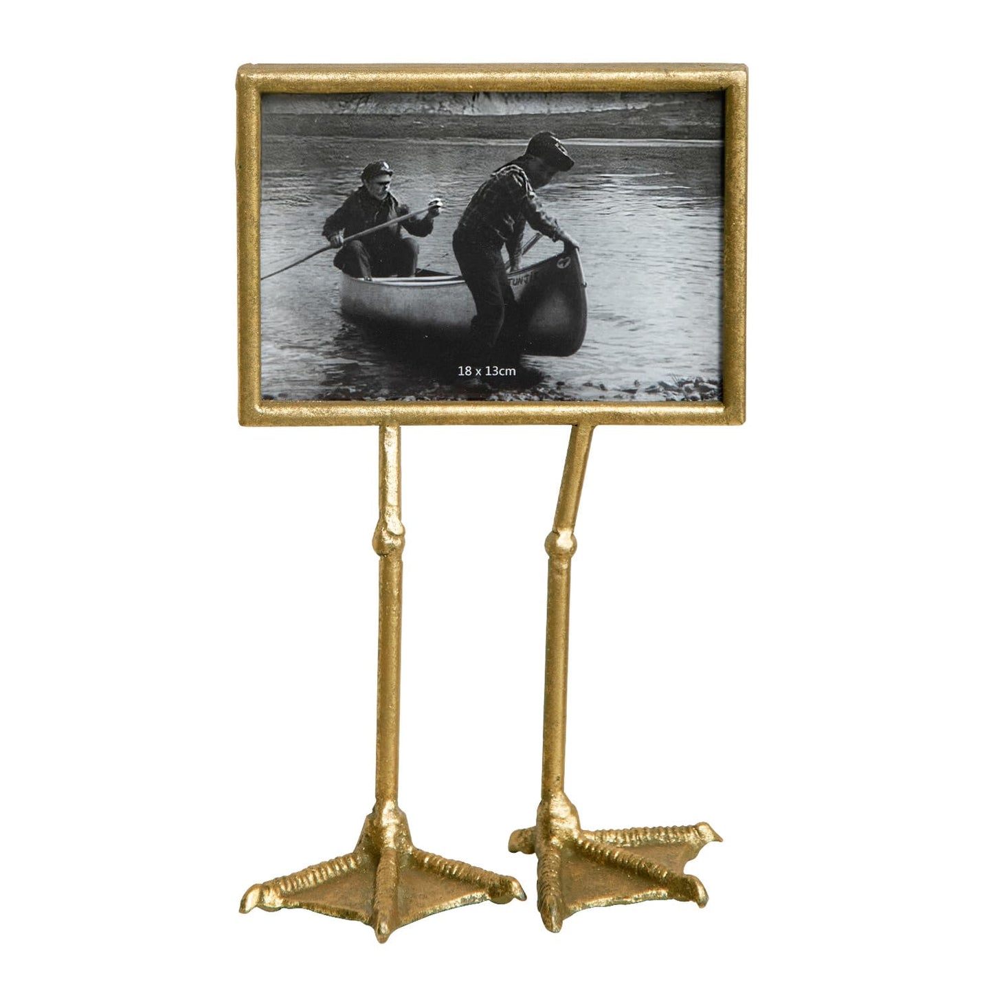 NIKKY HOME Flamingo Duck Paw Gold Picture Frame 5x7 with High Definition Glass for Table Top Desktop Display, Hawaiian Tropical Theme Elegant Gift Photo Frames for Family Friend Kid