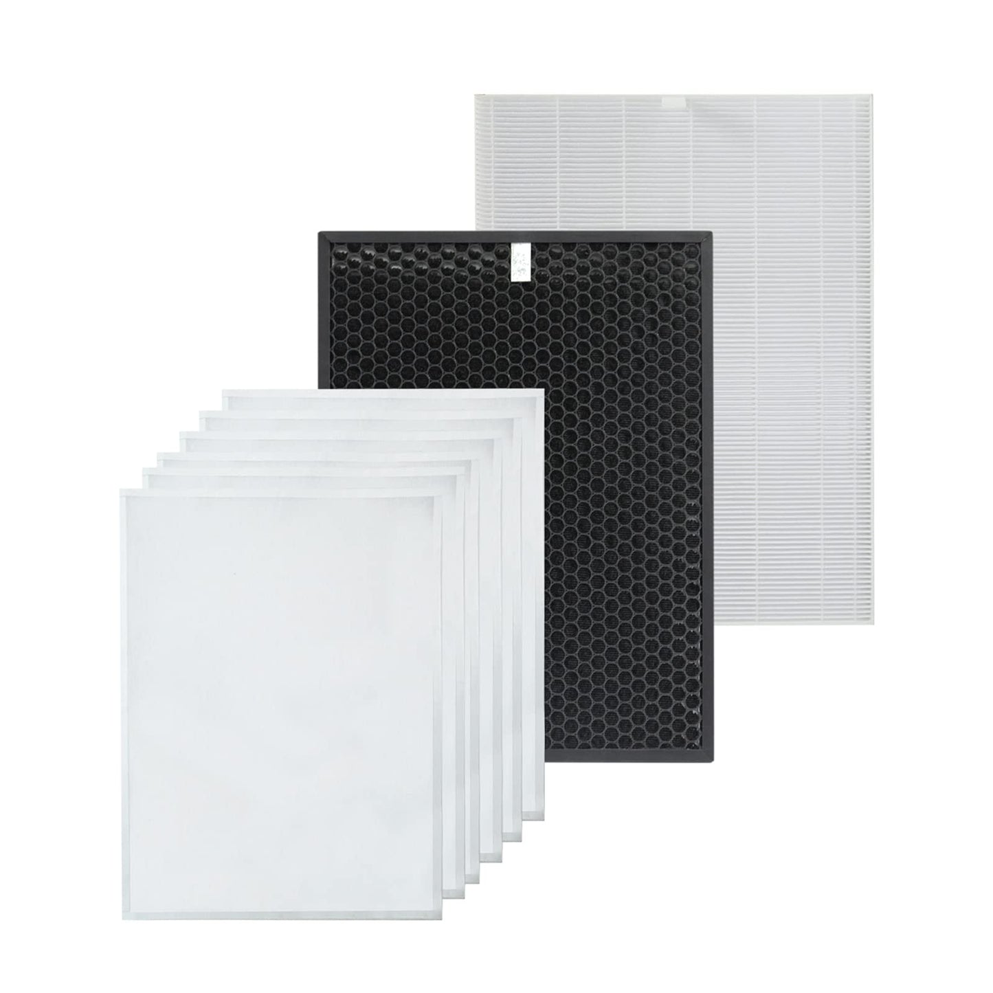 PUREBURG Replacement Filter Set Compatible with Winix HR900 Ultimate Pet Air Purifier, H13 True HEPA, Activated Carbon and 6 Pet Hair Pre Filters, 8 Piece Pack