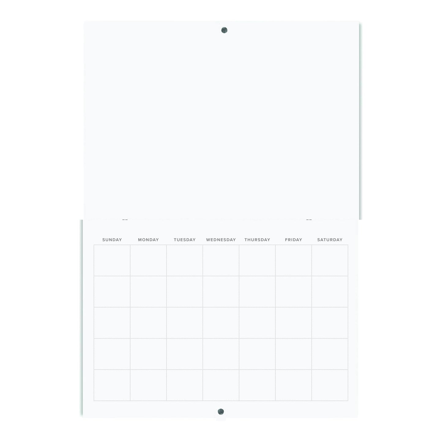 Reskid Blank Scrapbook Wall Calendar - 5-Pack - Cardstock Cover - Undated, 12" x 9" Closed, 18" Open Size, Large Bookstore-Quality, Stapled Hanging Monthly Calendar for Kitchen & Office - Premium DIY Creative Organizer, Art Gallery, and Planner with Gener