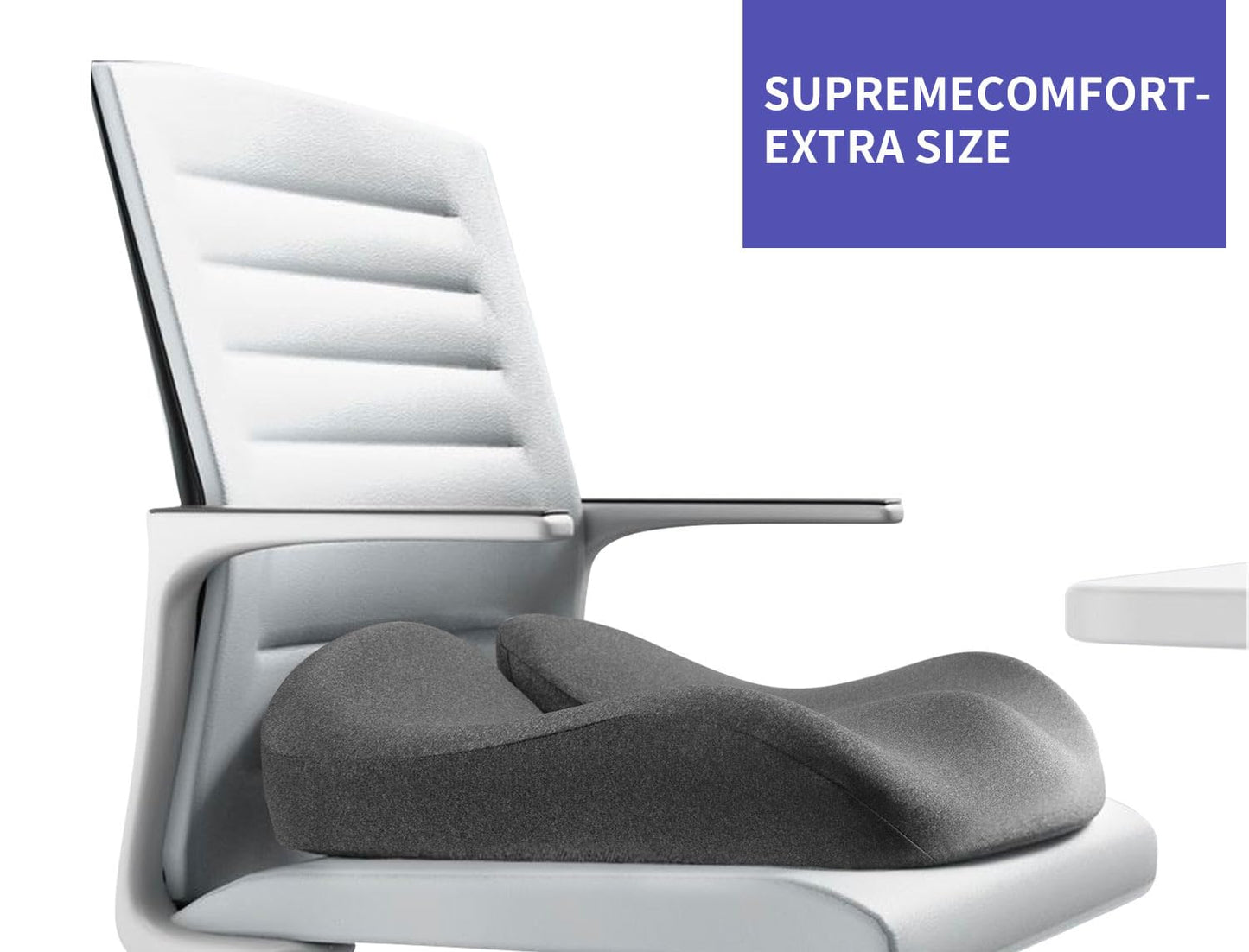 Pubemy SupremeComfort X-Large Gel Infused Memory Foam Seat Cushion for Office Chair, Kitchen Chair, Car Seats- Elevate Your Seating Experience -Pressure Sore and Tailbone Pain Relief