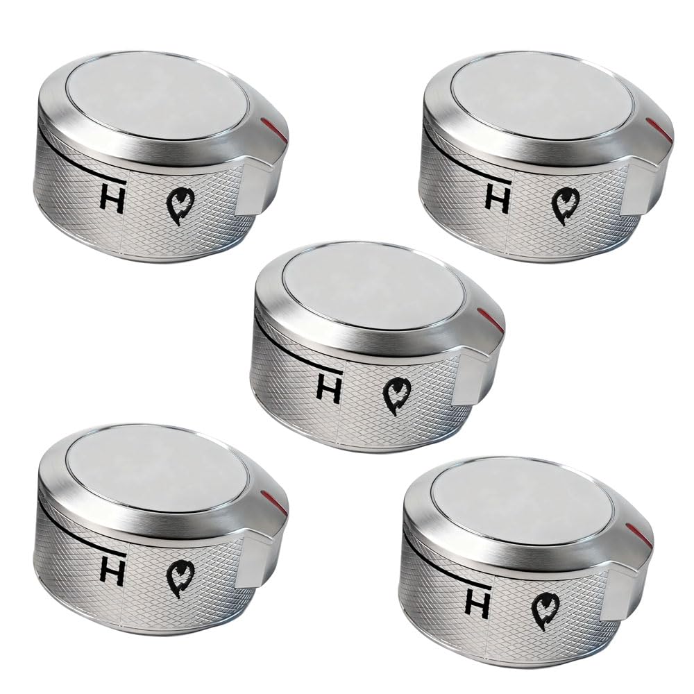 Fuziddn Stove Control Knob 5-Pack - Replacement for Whirlpool & KitchenAid Stoves, Fits Models W11030413 W10643306 W10786063 W11027434 4461624 AP6038805 PS11770322 EAP11770322
