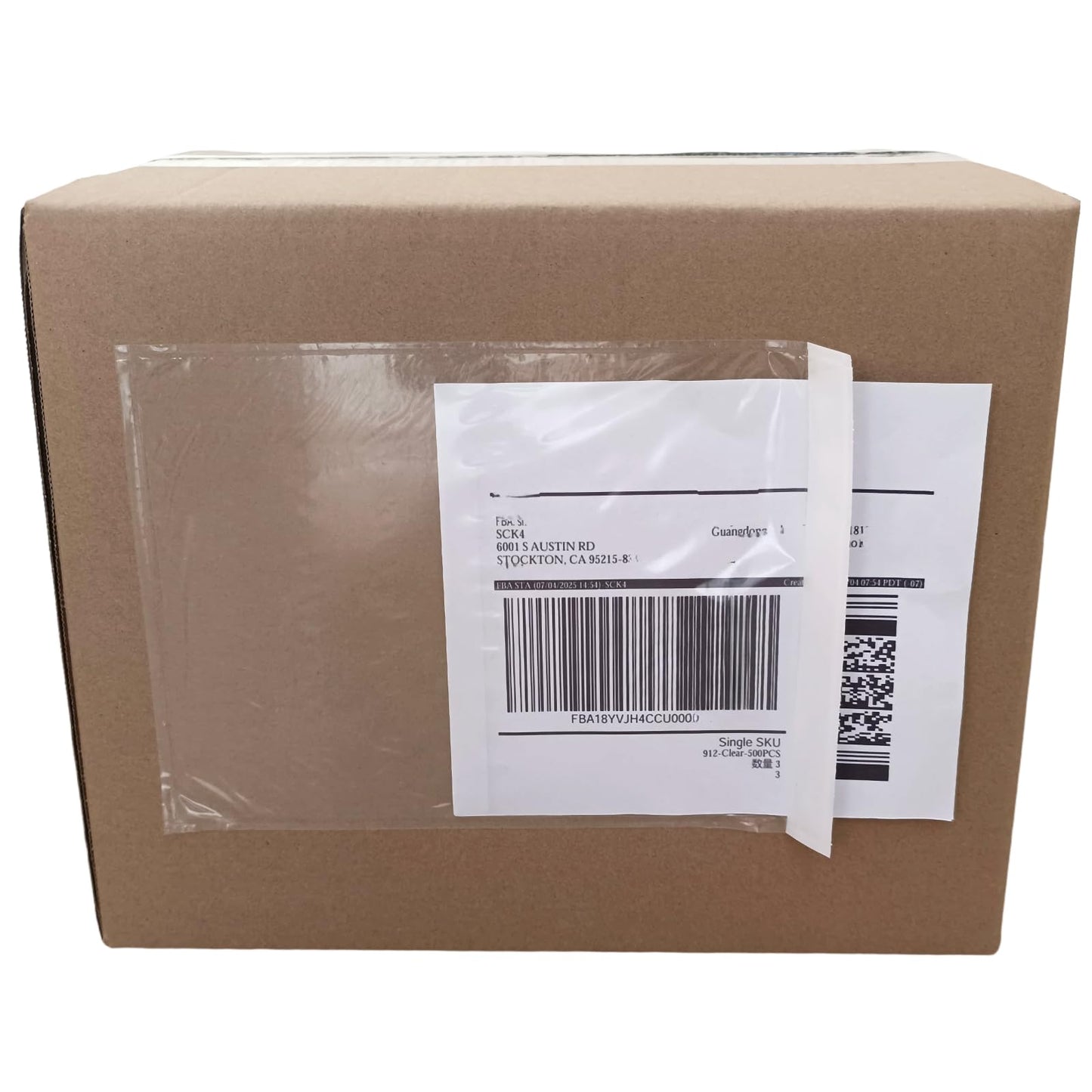 Ludjzeoq 500Pcs 9.5" x 12"Packing List Envelopes Fit for 8.5x11 inch Labels, Packing Slip Invoice Sleeves Clear Self-Adhesive Mailing Labels for Envelope, Waterproof Shipping Pouch Enclosed Bags