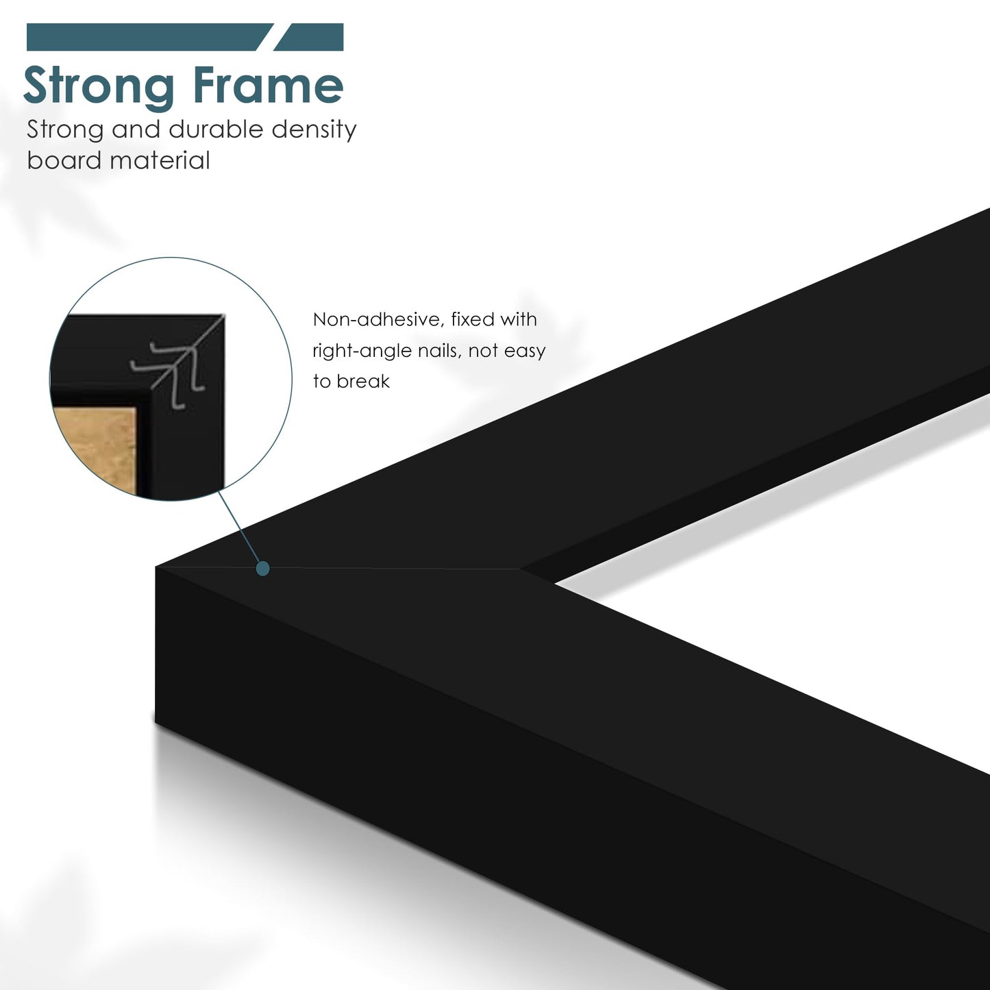 Fisnish 16x20 Picture Frames 5 Pack, Black Poster Frames for Horizontal or Vertical Wall Mounting