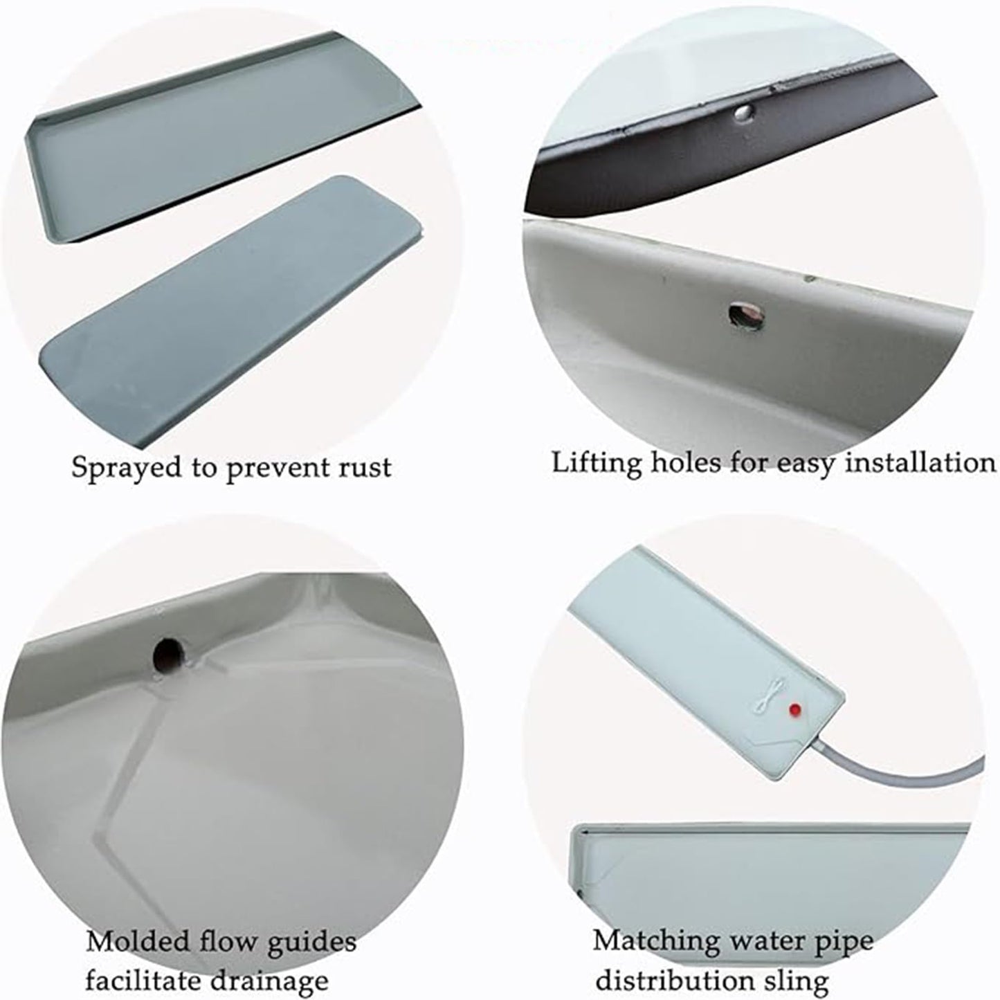 Altovexis Air Conditioner Drip Pan with Flexible Hose Portable Ac Condensate Water Catcher HVAC Collection and Drainage Solution Kit, for Indoor Outdoor Window, Universal Drain Pan 27.9x9.4 in