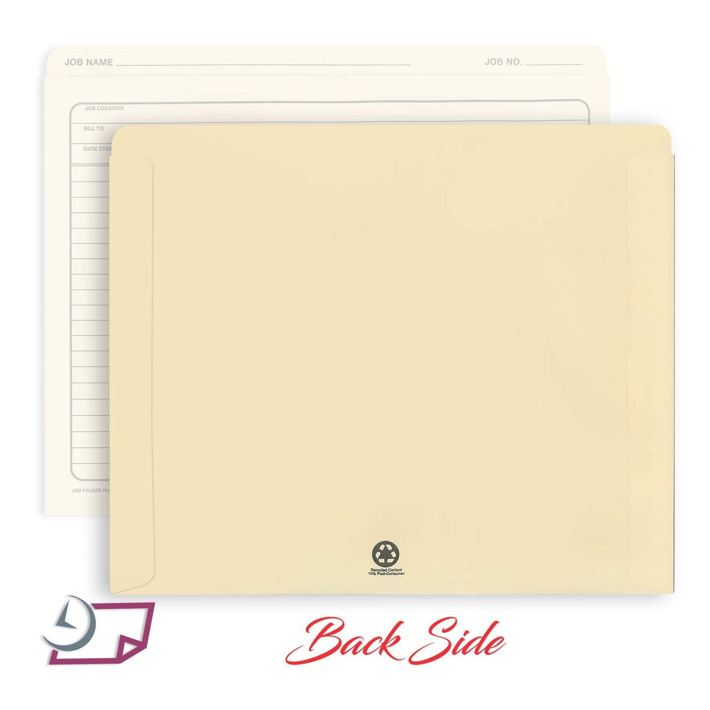 NextDayLabels - Job Folders Manila File Jacket 10” x 12” – Heavy Duty - Preprinted to Track Job Progress, Calculating Cost, and Customer Correspondences - 50 Folders