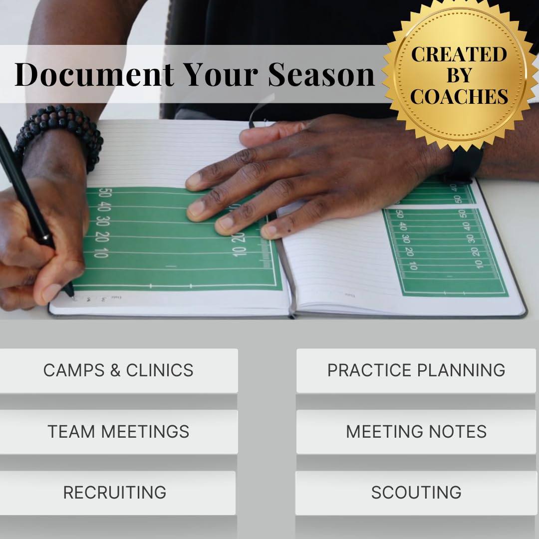 The Playbook Journal Football Playbook Notebook With Blank Diagrams for Football Coaching Accessories & Supplies & Coach Gifts for Men