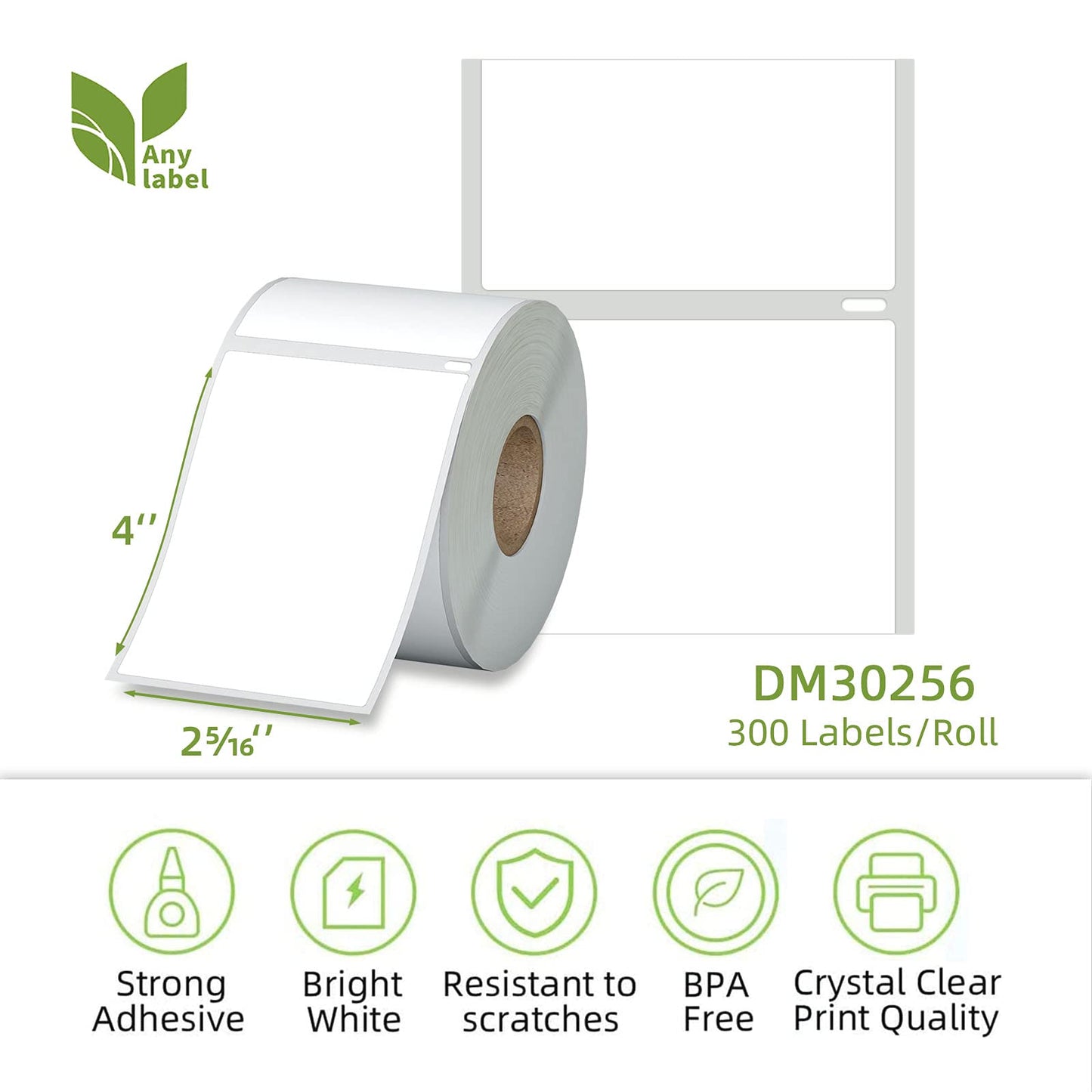 Anylabel Compatible 2-5/16" x 4" Direct Thermal Labels Replacement for DYMO 30256 Large Shipping Address Postage, Compatible with Rollo, DYMO 4XL & Zebra Desktop Printers (12 Rolls, 300 Labels/Roll)