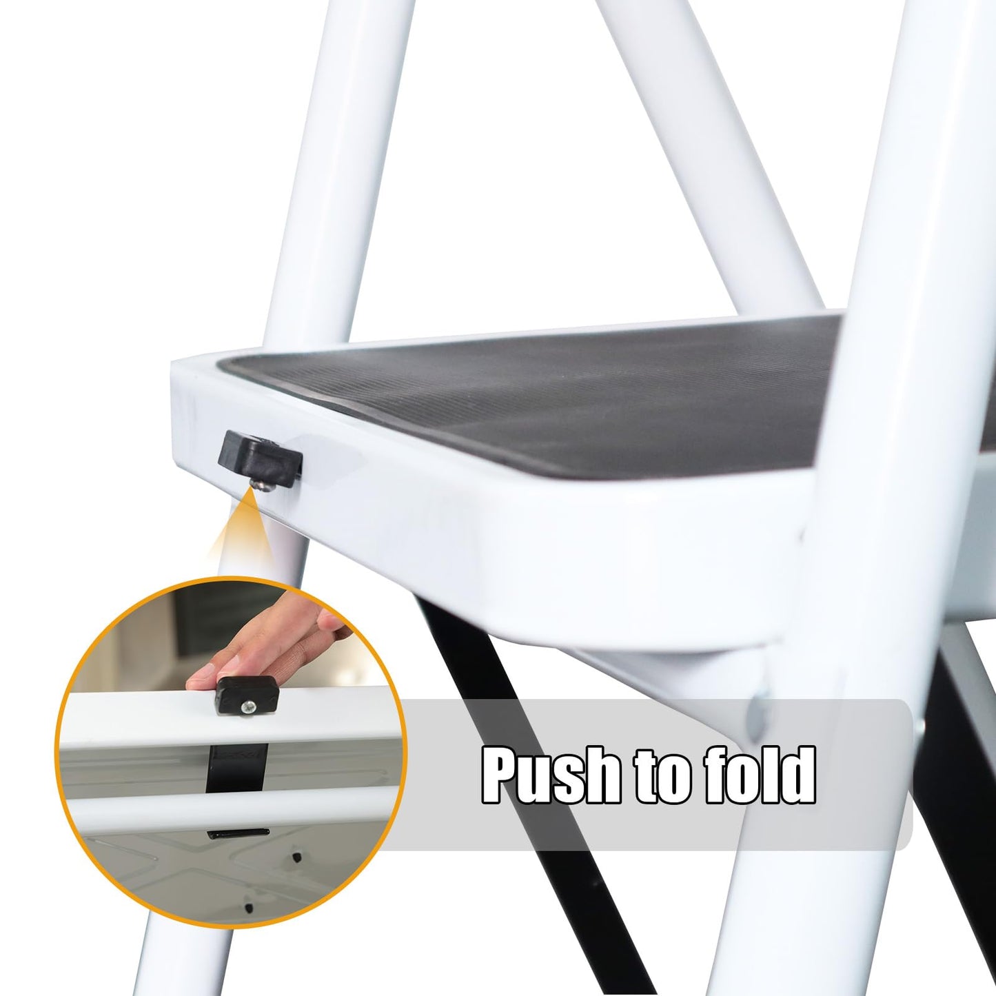 Big Red 2 Step Ladder, 400 lbs Ergonomic Folding Stool with Anti-Slip Pedal, Step Stool with Padded Handle for Kitchen, Household, Offices, ATRJZ9022BR, Torin