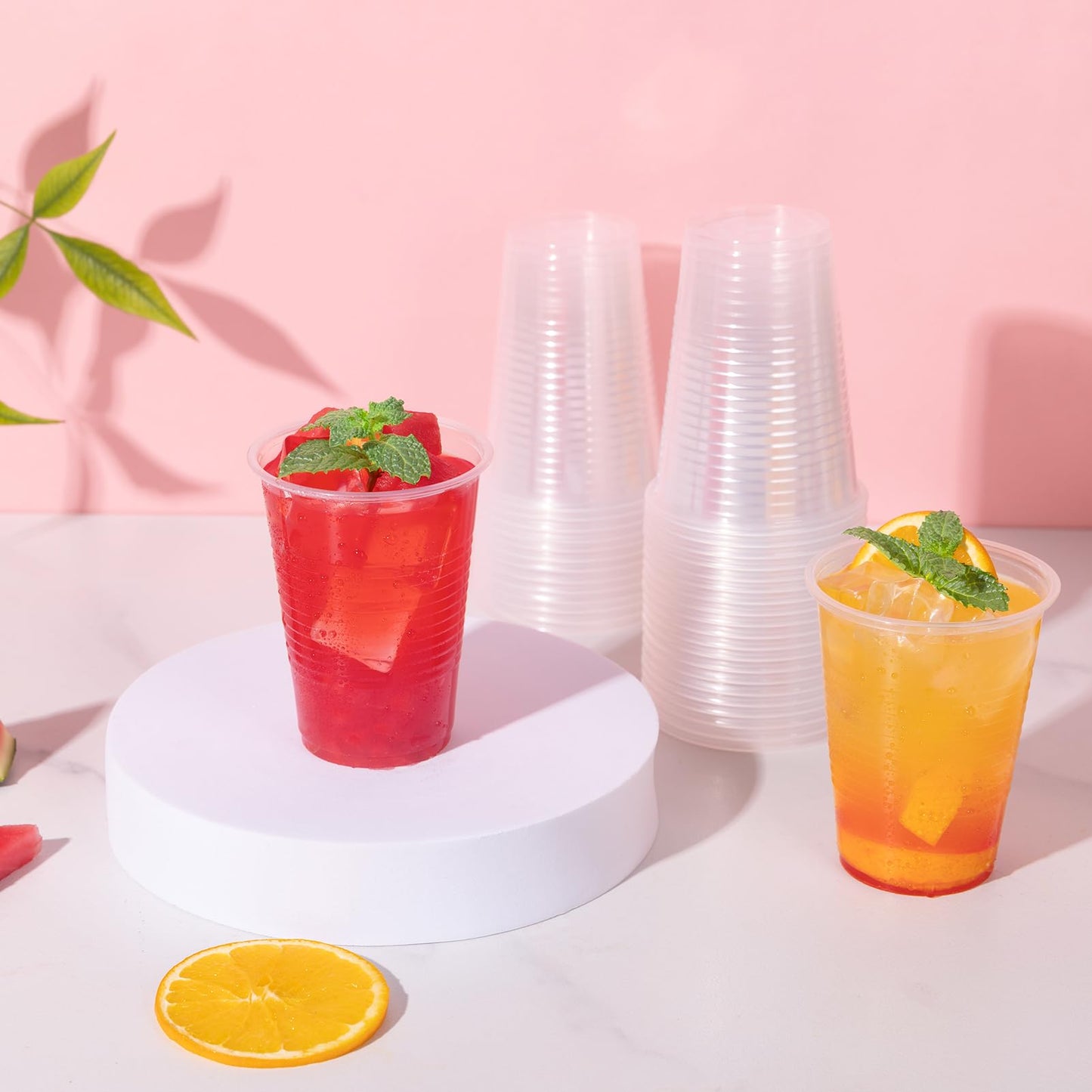 JOLLY CHEF 𝟏𝟐𝟎𝟎 𝐏𝐚𝐜𝐤 7 oz Clear Plastic Cups,7 Ounce Small Disposable Cups, Cold Party Drinking Tumblers for Tasting, Drinking and Party