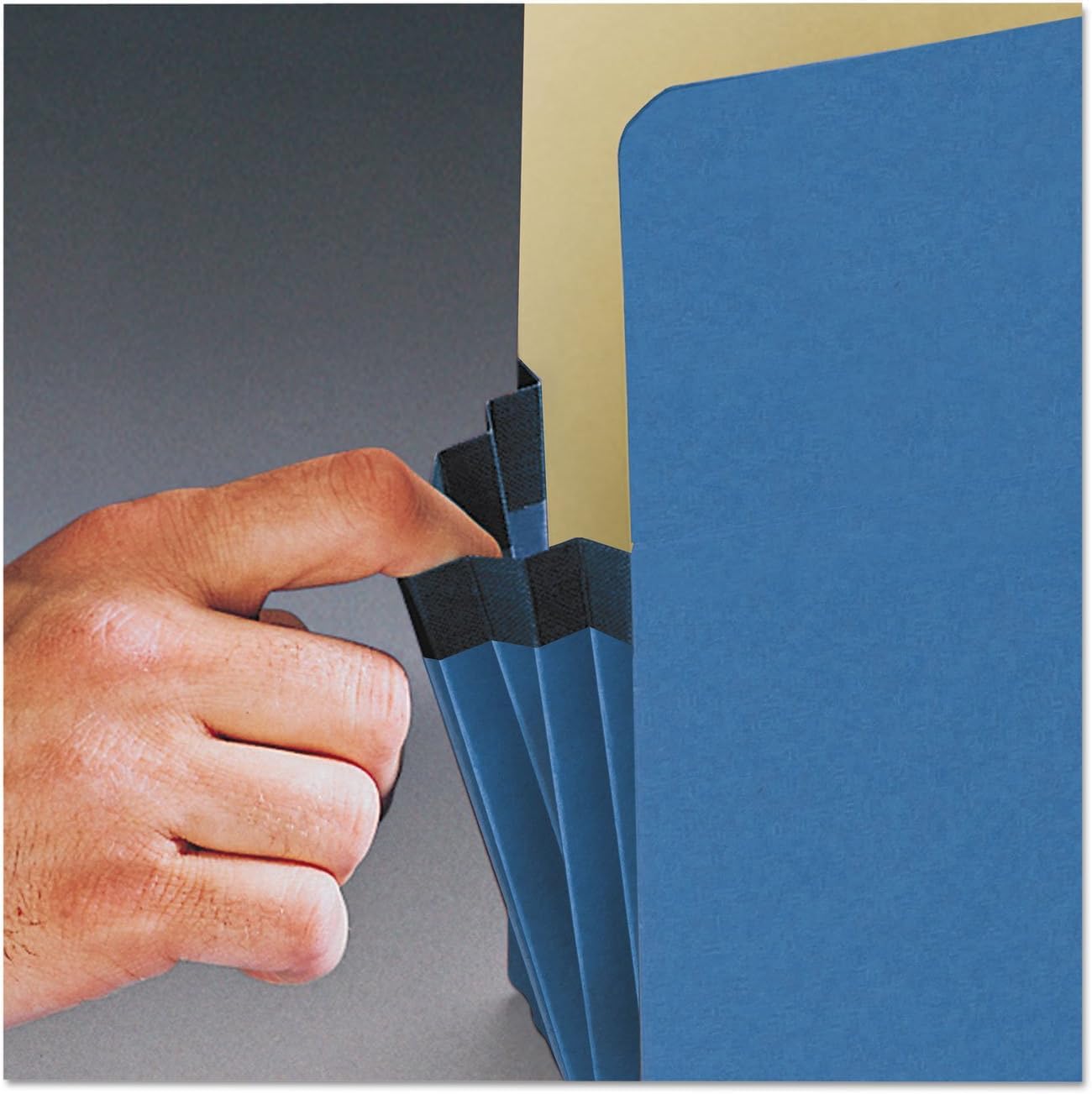 Smead File Pocket, Straight-Cut Tab, 1-3/4" Expansion, Letter Size, Blue, 25 per Box (73215)