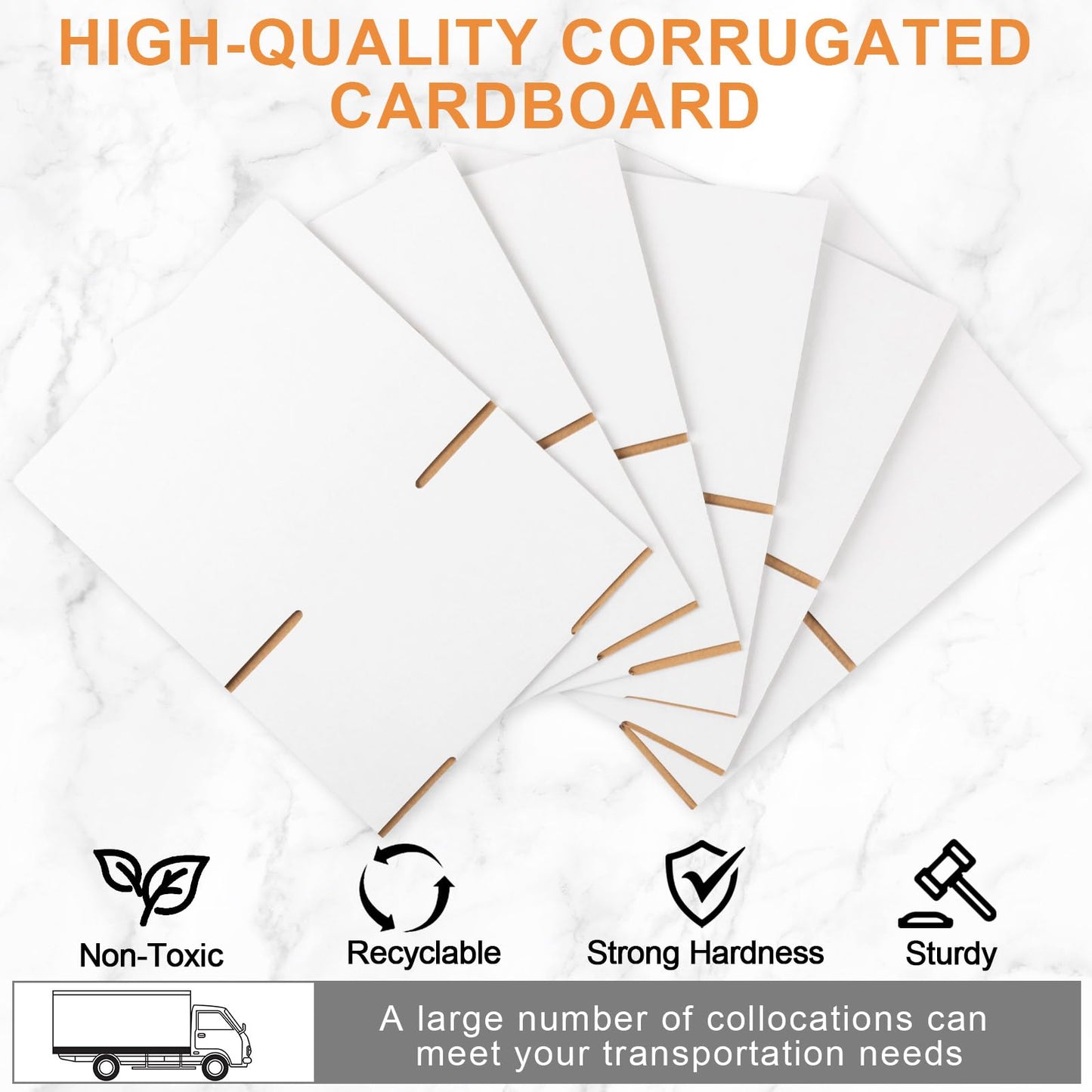 Yeaqee 72 Pcs 7x5x4 Inch Shipping Boxes Corrugated Cardboard Small Shipping Boxes for Packaging Mailing Packing Moving Small Business Storage Crafts Gifts (White)