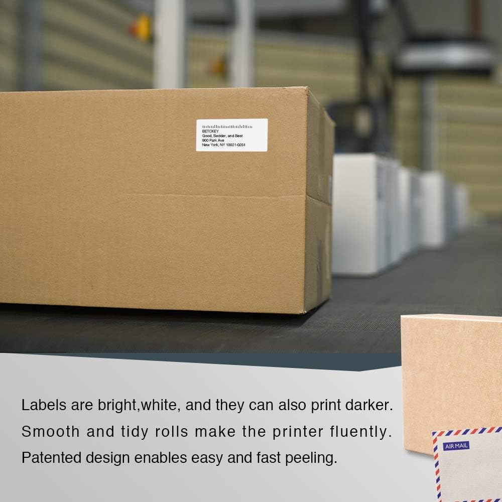 BETCKEY - Compatible DYMO 99019 (2-5/16" x 7-1/2") Large Lever Arch File Labels, Compatible with DYMO Labelwriter 450, 4XL, NOT Fit 550 & 5XL [16 Rolls/2400 Labels]