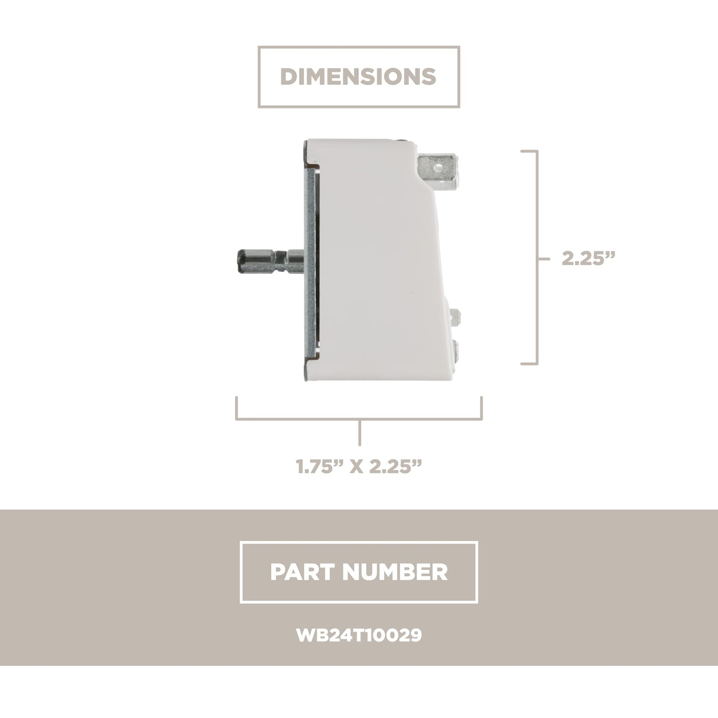 GE Appliances WB24T10029 Range Surface Element Control Switch, 1,500-watt
