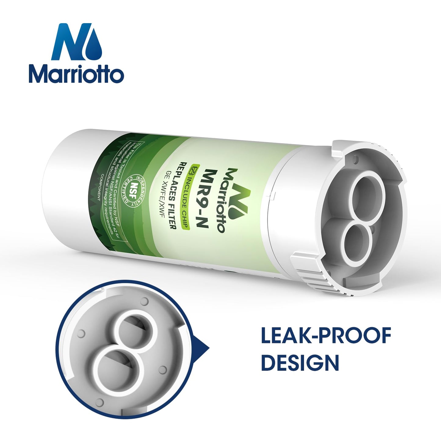MARRIOTTO Water Filter Compatible with XWFE (Built-in CHIP), Replacement for GE XWFE, XWF Refrigerator Water Filter Pack of 1