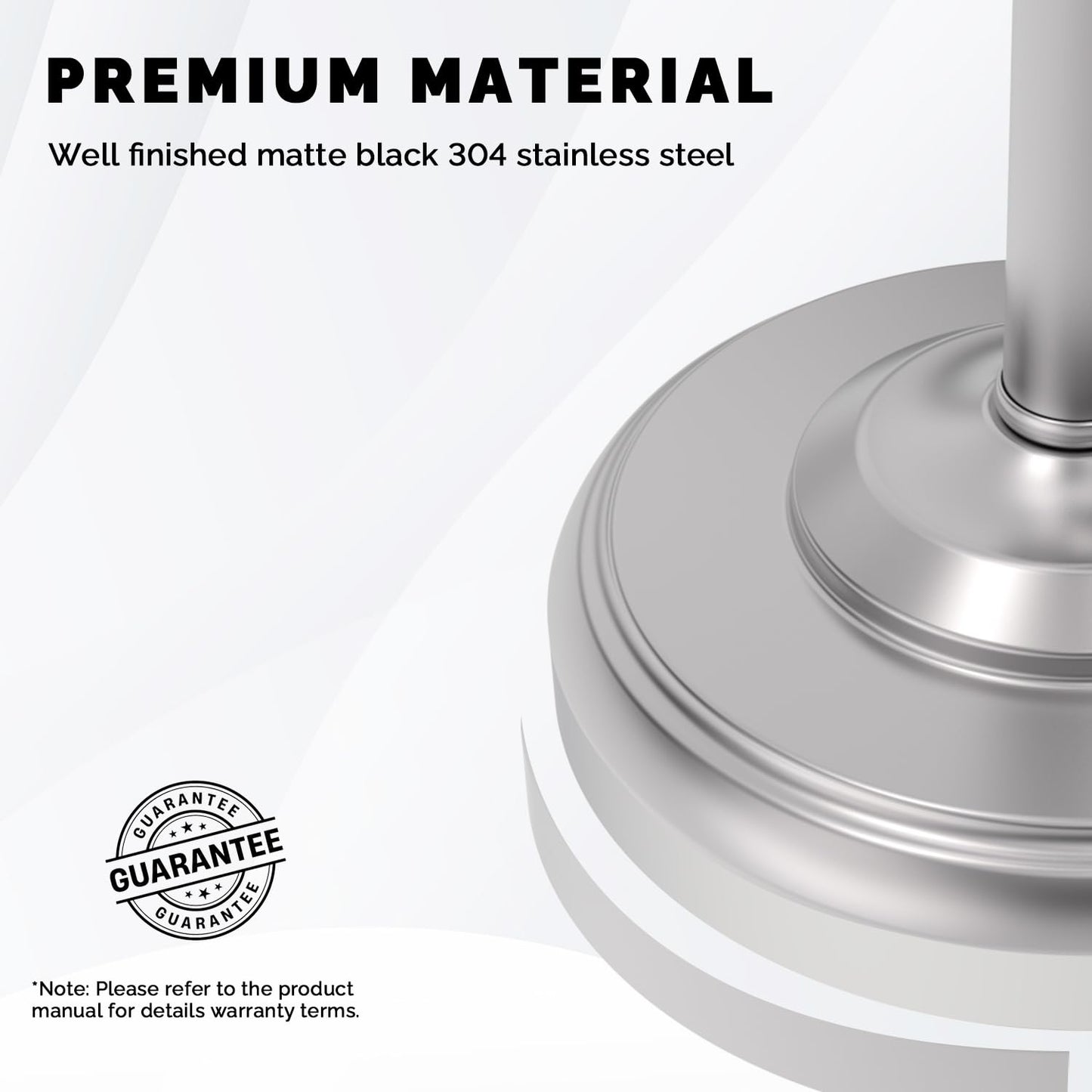 WZKALY Toilet Paper Holder Stand, Brushed Nickel Toilet Paper Holder Free Standing, Post Pivoting Design & Stable Weighted Base SUS304 Stainless Steel for Bathroom(Mega Roll)