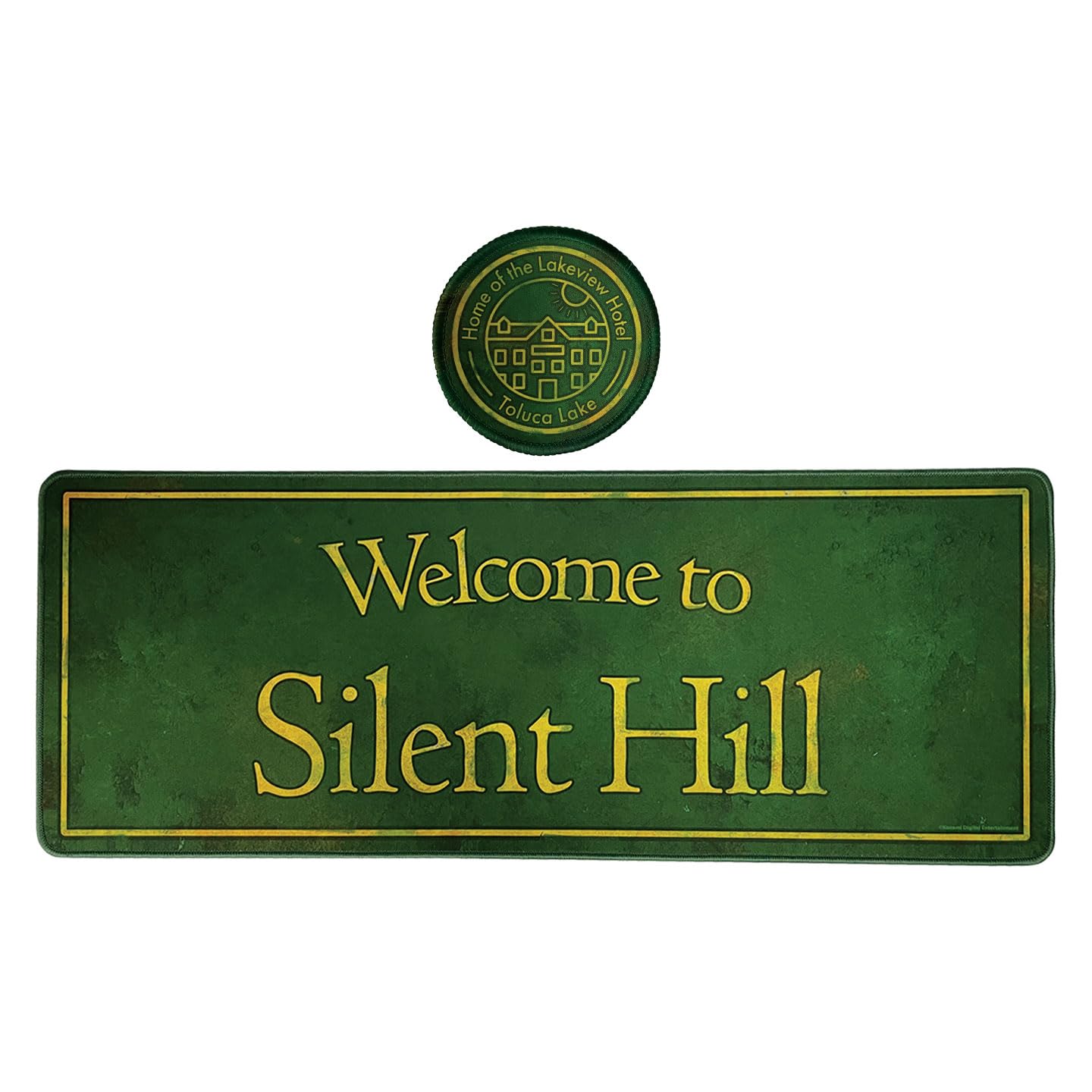 Silent Hill Welcome Sign XL Desk Pad and Drink Coaster Set