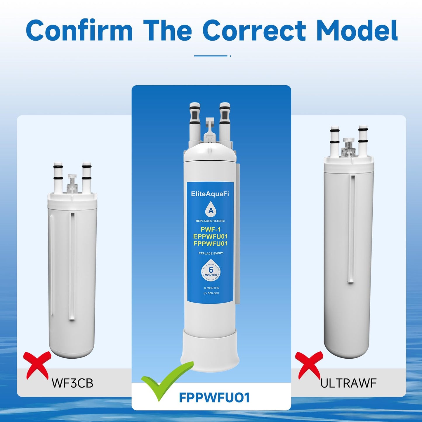 FPPWFU01 Compatible with Frigidaire FPPWFU01 PurePour PWF-1 (3 Pack)