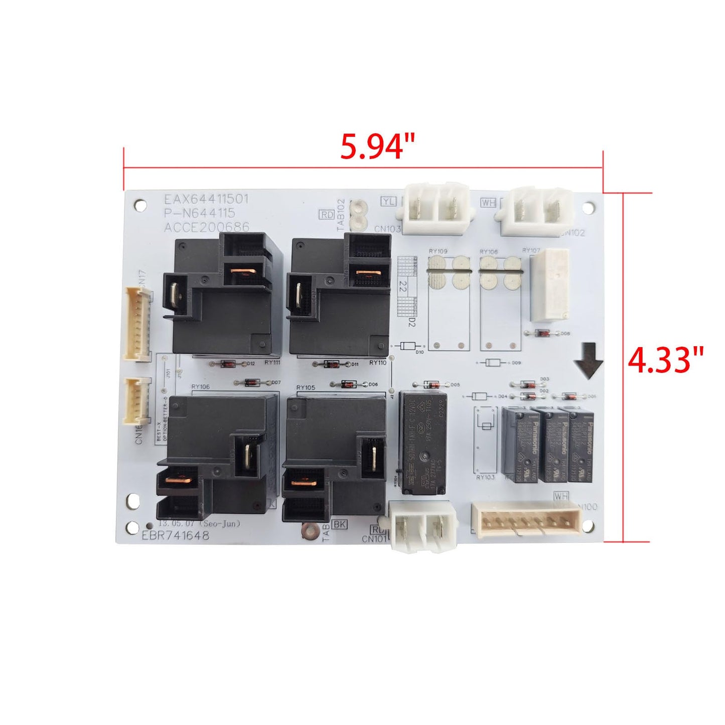 Fundyliue EBR74164805 Range Oven Relay Control Board Replacement for Range Stove Oven LRE3021ST LRE3083SW LRE3083ST LRE6321ST