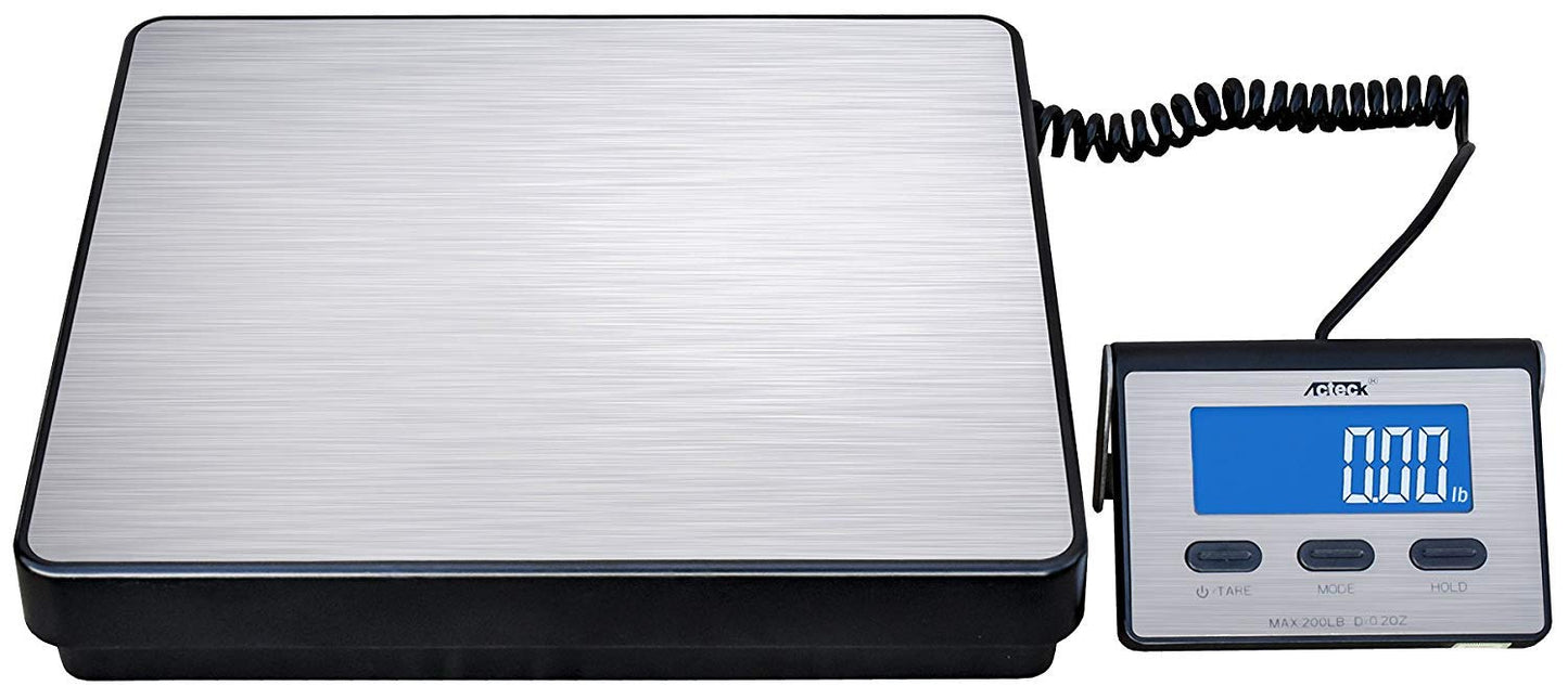 Acteck A-BC200 200LB x 0.2 OZ Digital Heavy Duty Shipping Postal Scale, Stainless Steel