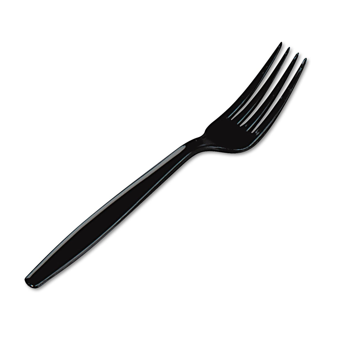 Georgia-Pacific Dixie 7.13" Heavy-Weight Polystyrene Plastic Fork by GP PRO (Georgia-Pacific), Black, FH517, (Case of 1,000), 1 Box/Case