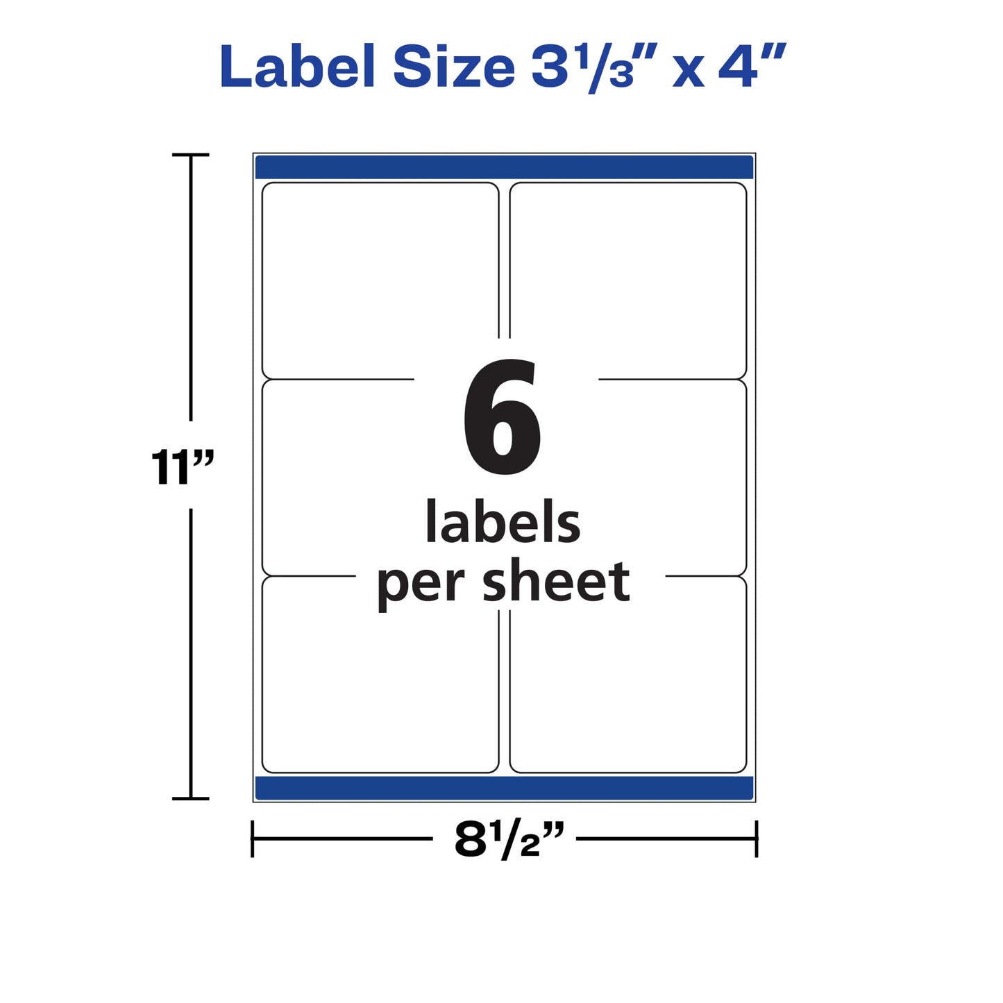 Avery Durable Waterproof Shipping Labels with Sure Feed Technology, 3-1/3" x 4", White, Laser Compatible, 300 Blank Labels Total, Great for Mailing, Branding, and More (5524)