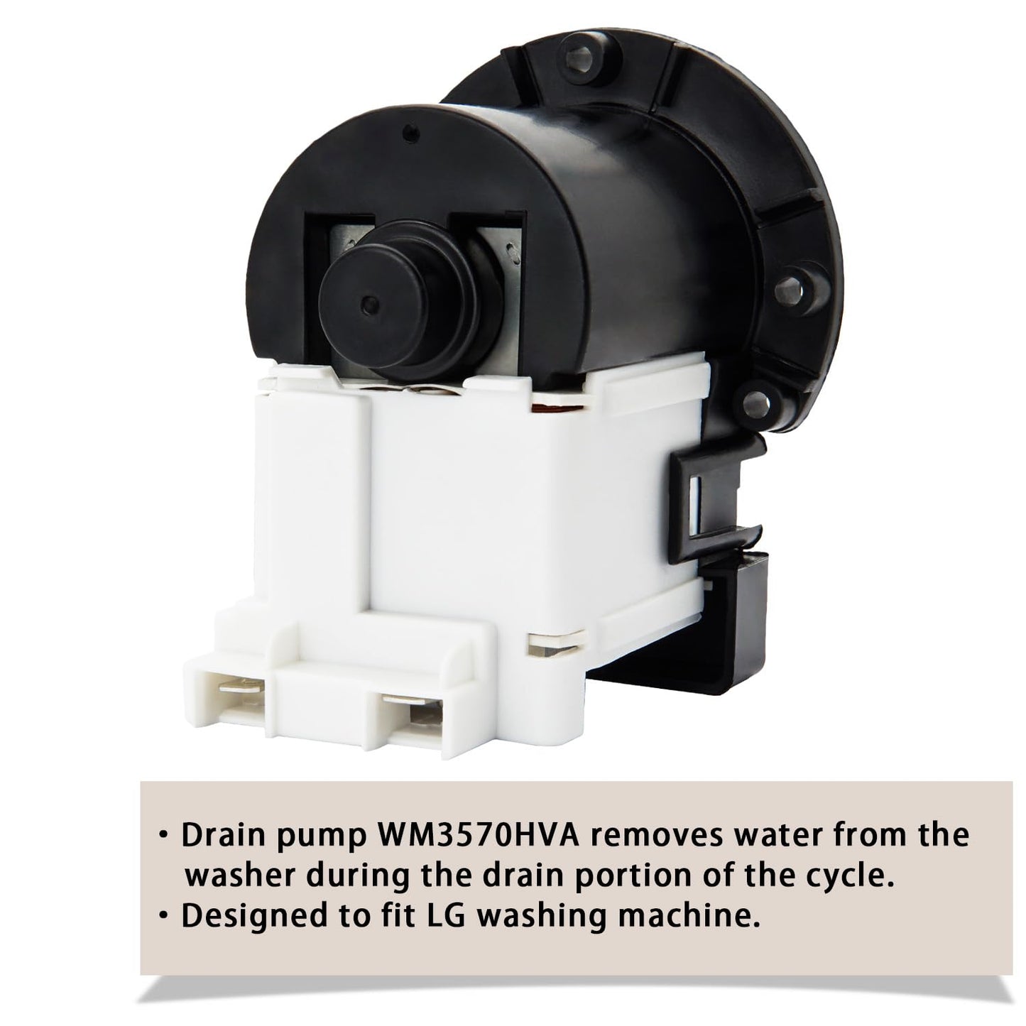 Siwdoy WM3499HVA Drain Pump Compatible with LG WM3570HVA WM3570HWA WM3470HVA WM3575CW WM3997HWA WM3988HWA WM3488HS WM4070HVA Washer Machines