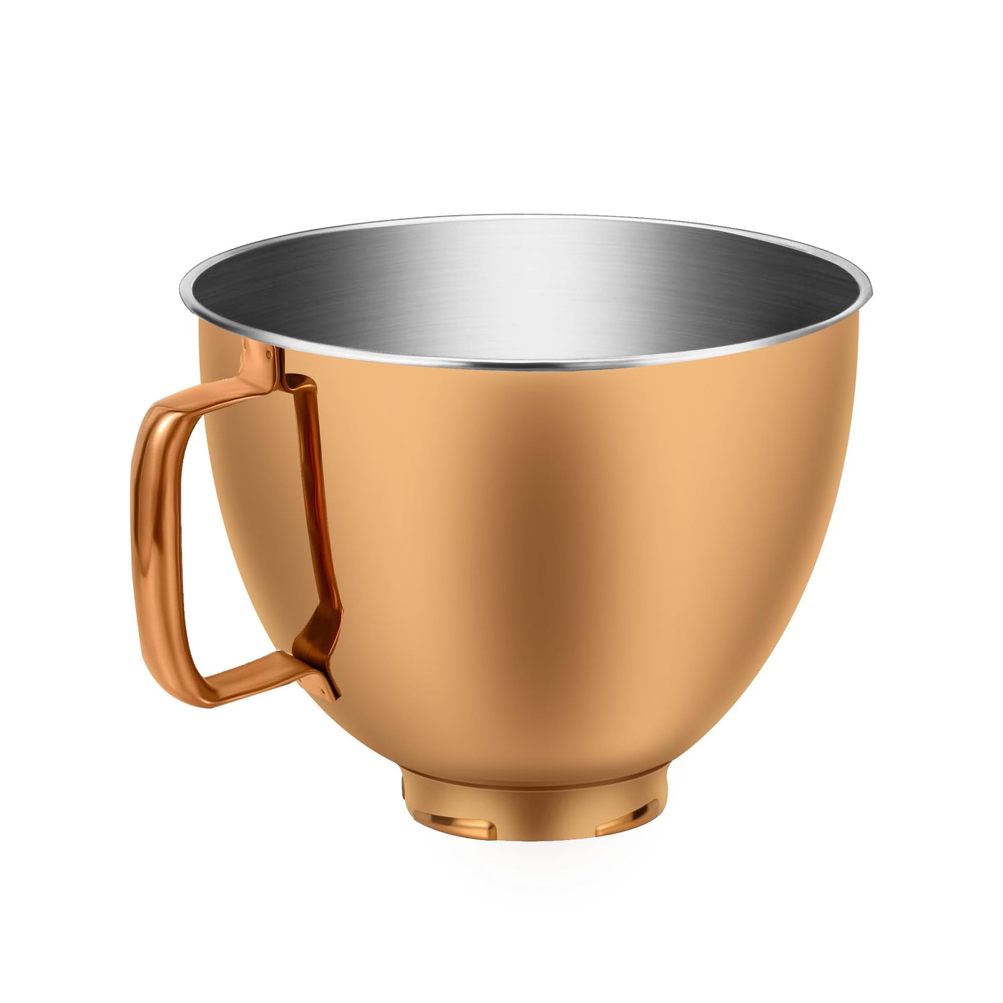 Copper Color Stainless Steel Mixer Bowl, Compatible with KitchenAid Series 4.5-5 QT Tilt-Head Mixers, Suitable for K45SS, KSM75, KSM90, KSM100, KSM150, Dishwasher Safe, Heavy Duty, No Residue